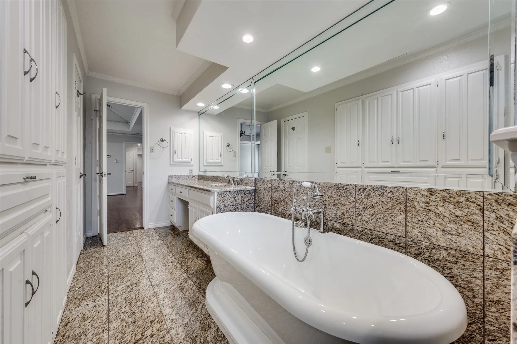 Great built-ins at her bath area