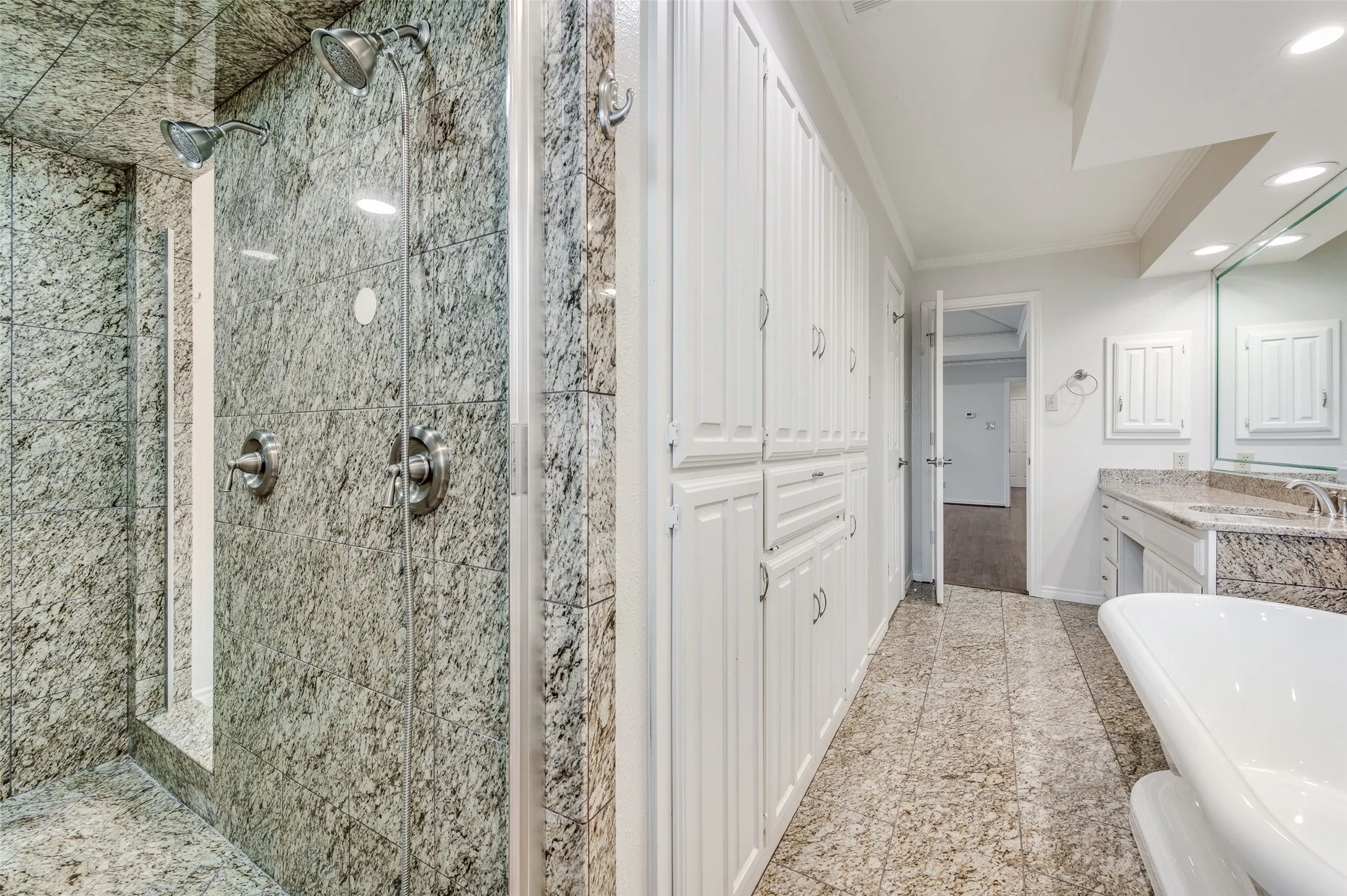 Her bath and closet area