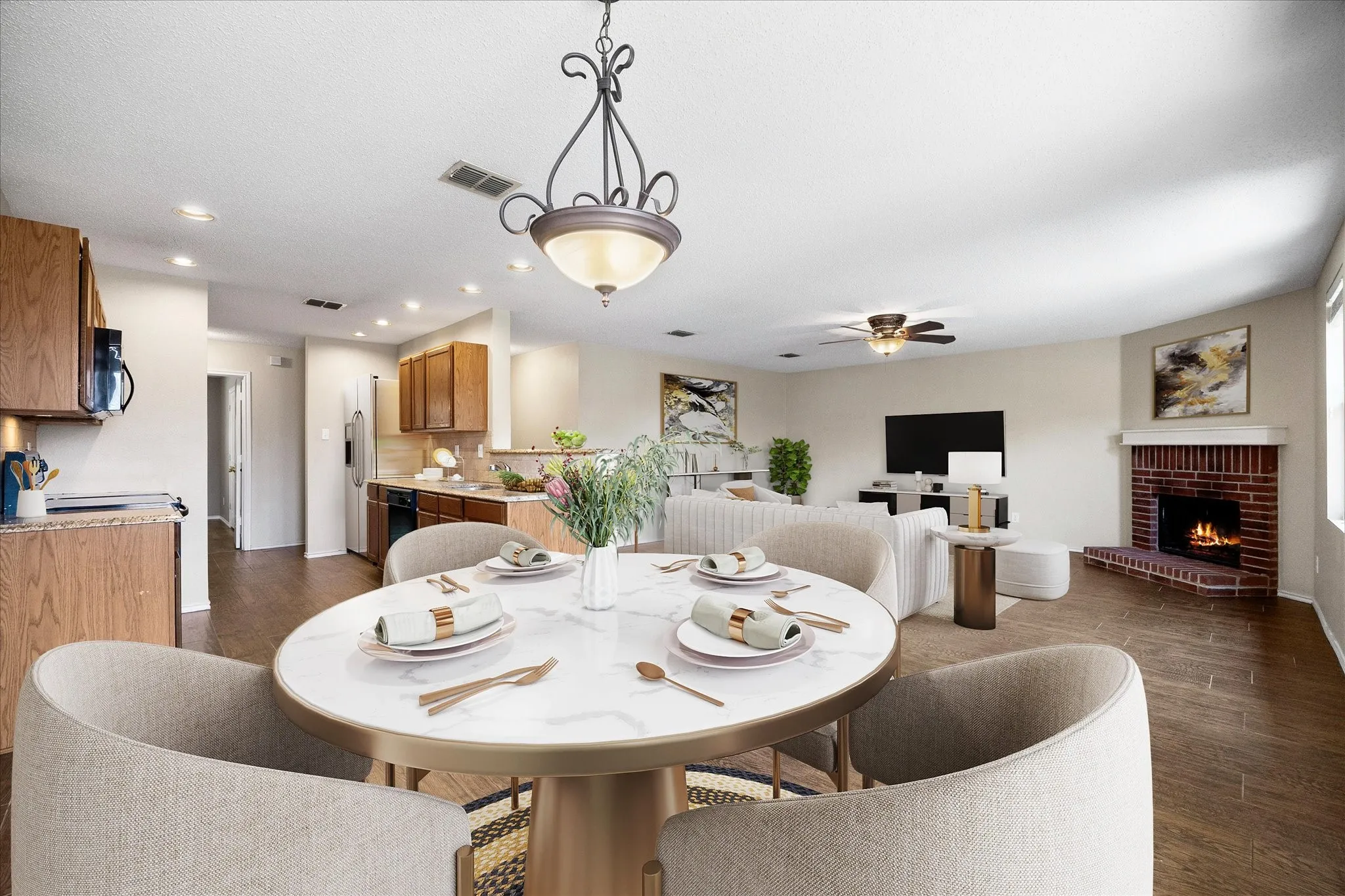 Virtually Staged Breakfast Area