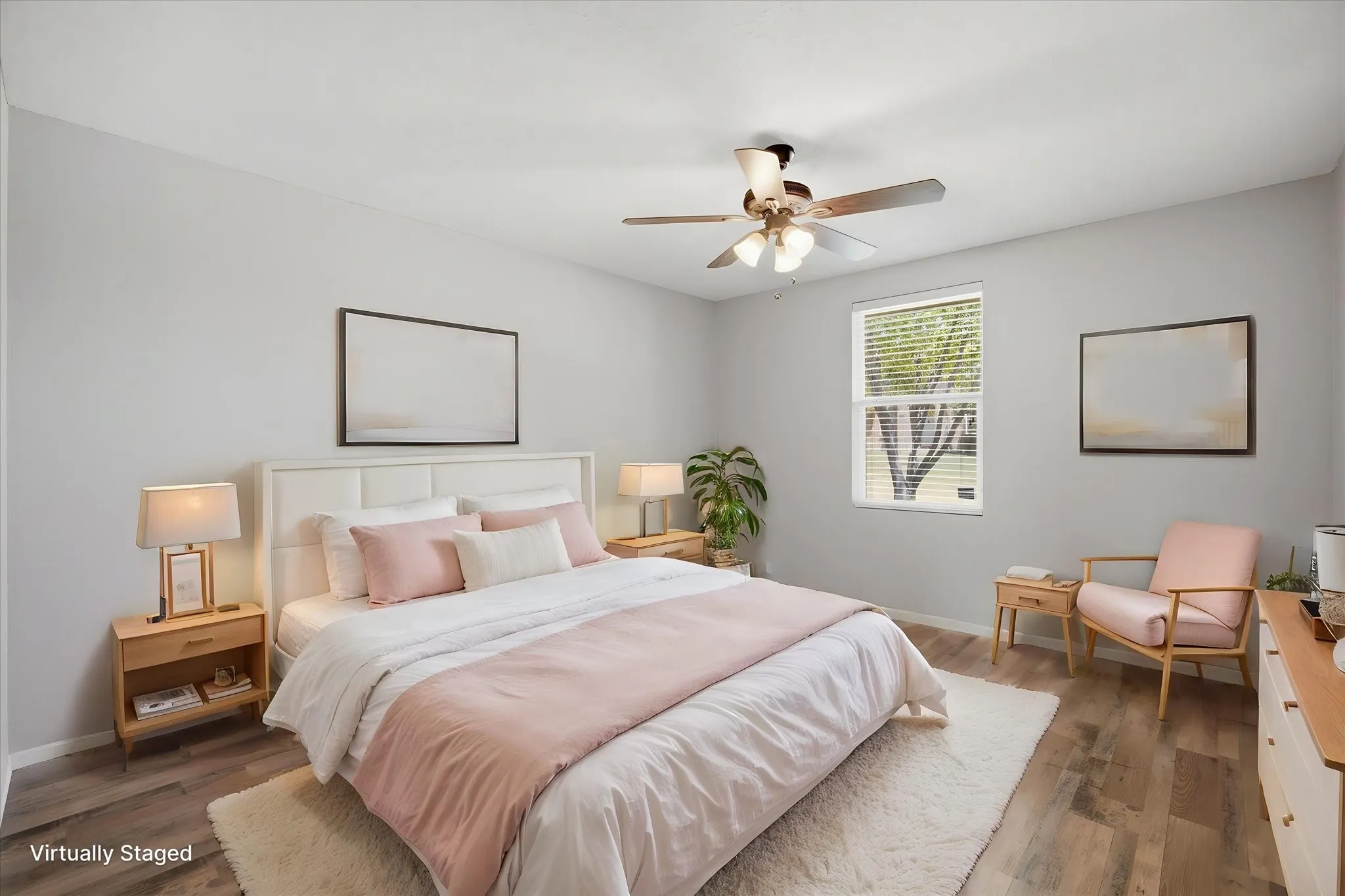 Virtually Staged Guest Bedroom