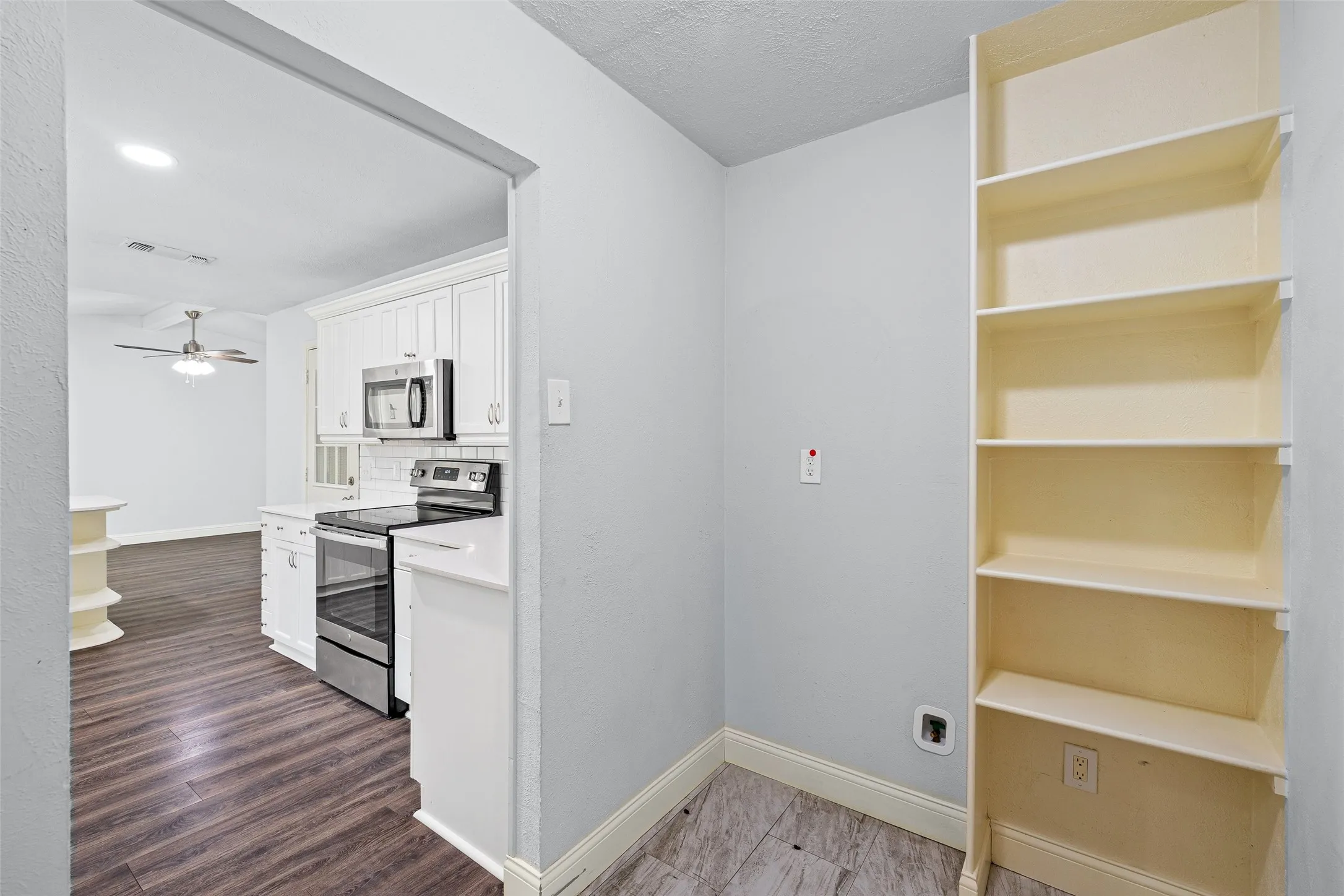 Pantry right off of the kitchen.