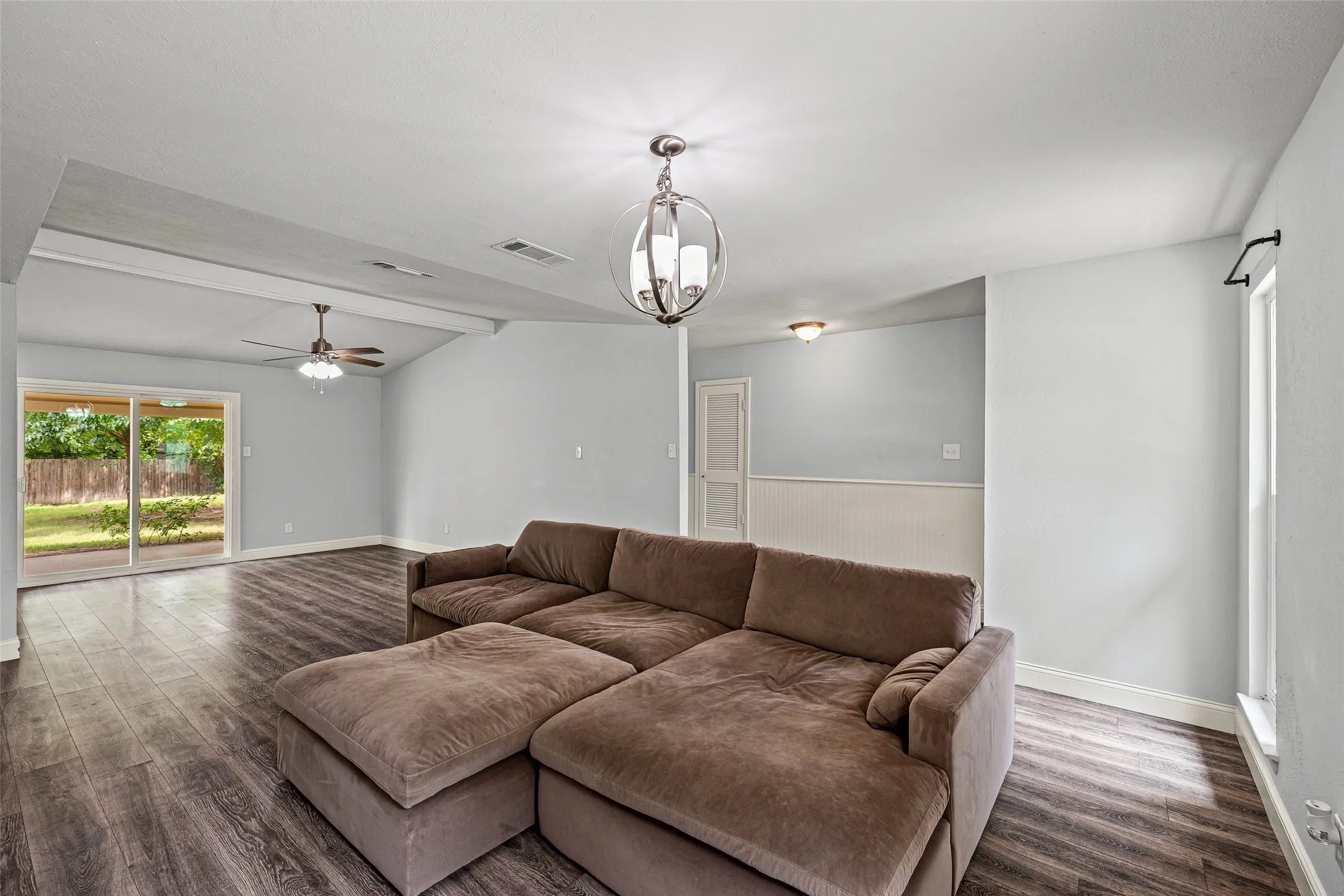 Check out those sliding doors giving lots of natural light!