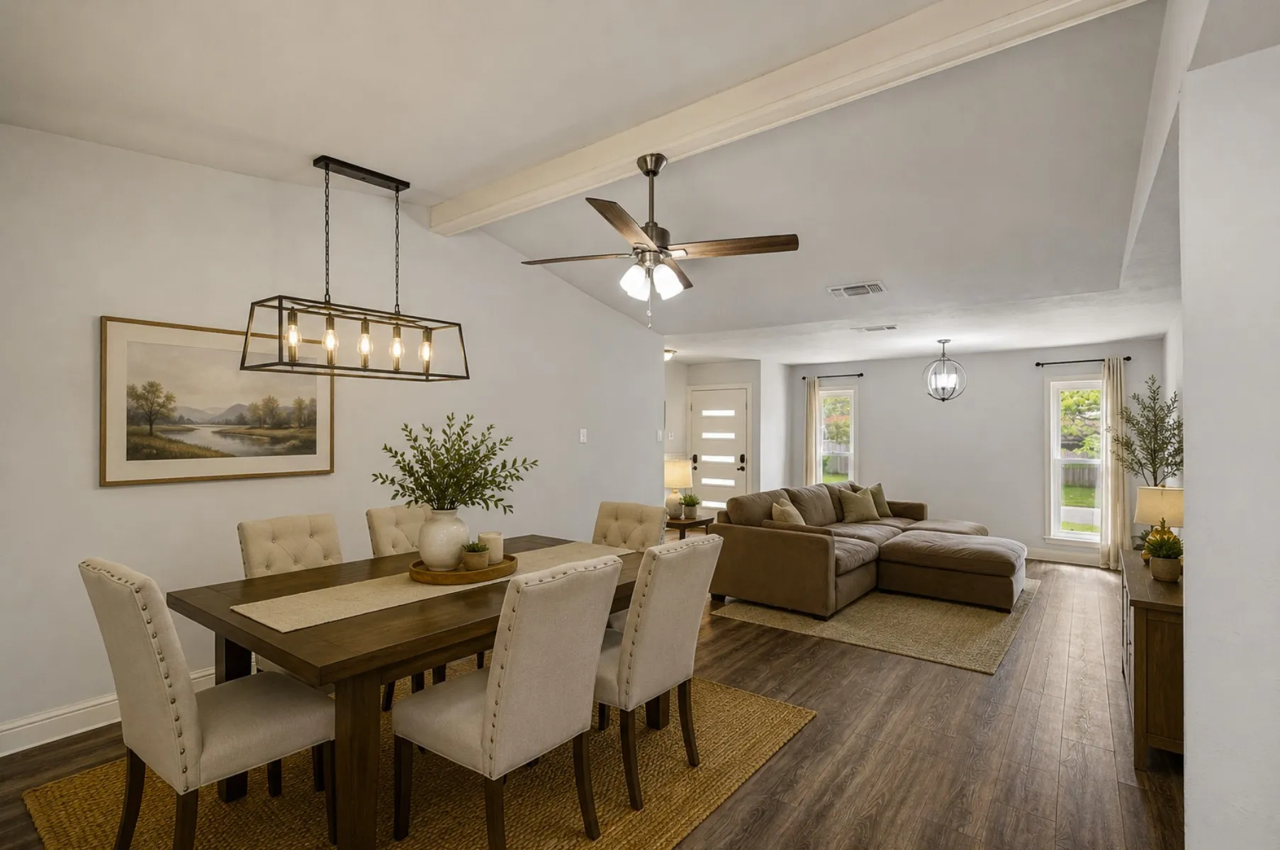 Virtually staged to show potential.