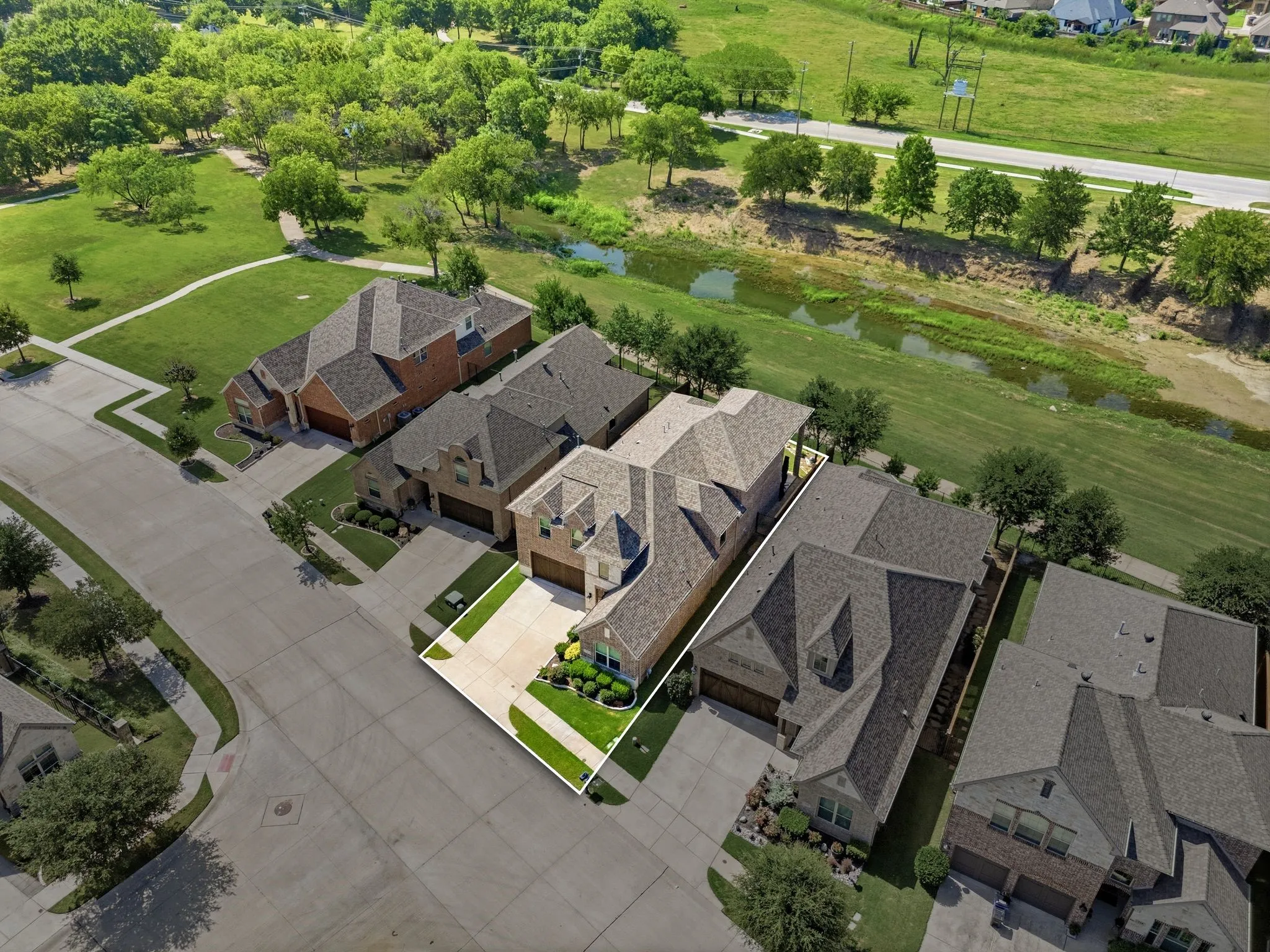 Keller home backing to Greenbelt