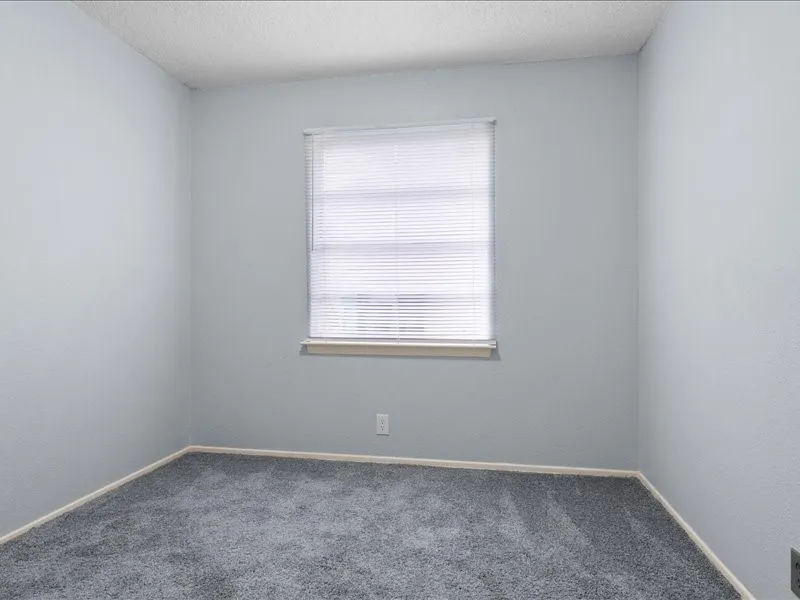 Light blue interior walls with textured finish