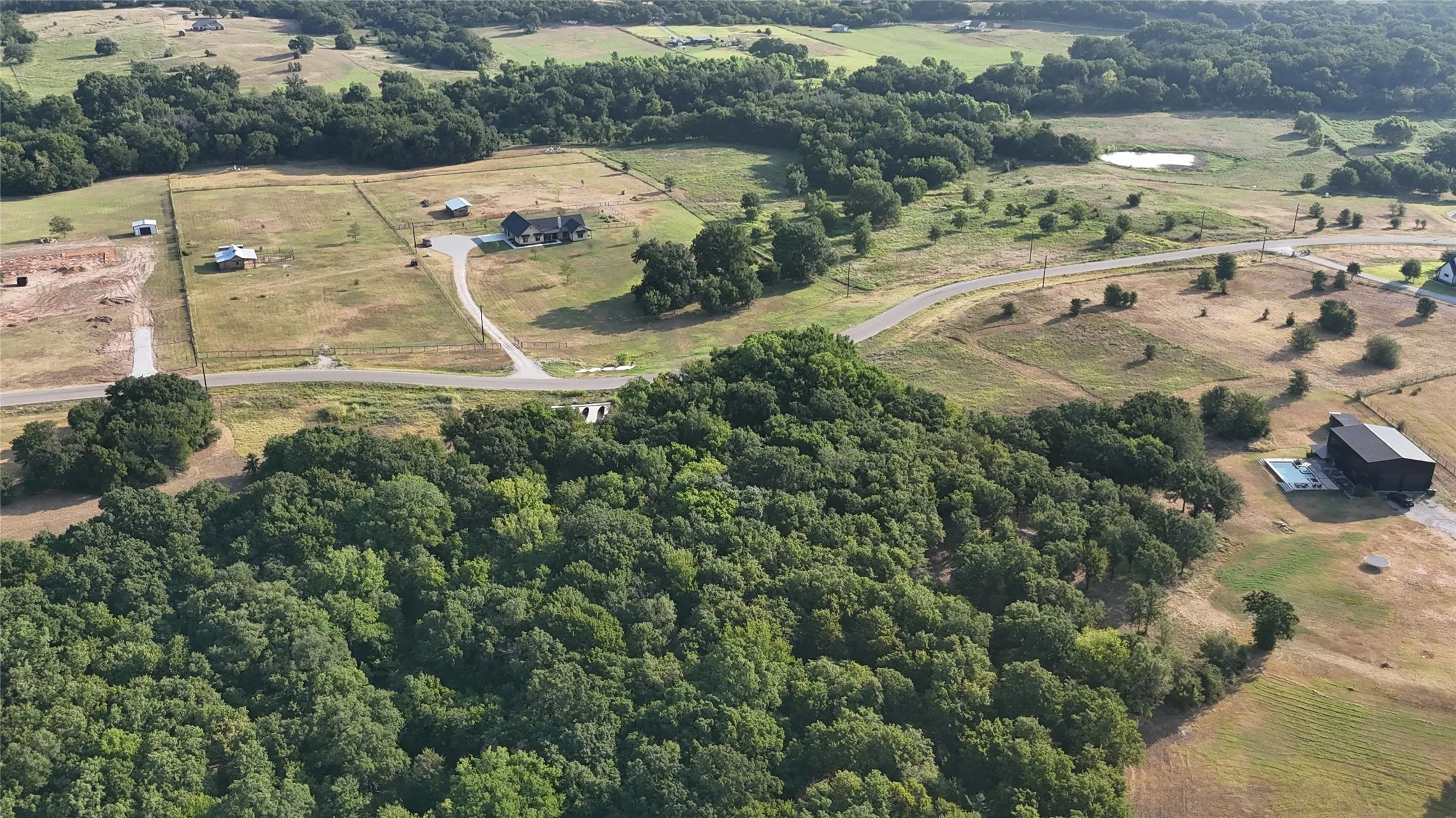 Overhead View of Treed Homesite 2.6 acres Looking North