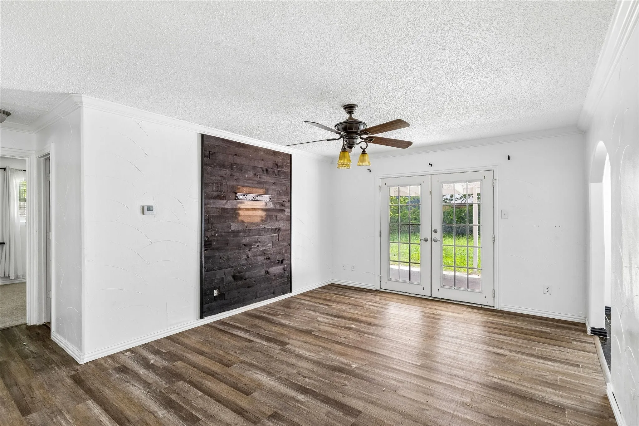 Wood accent wall