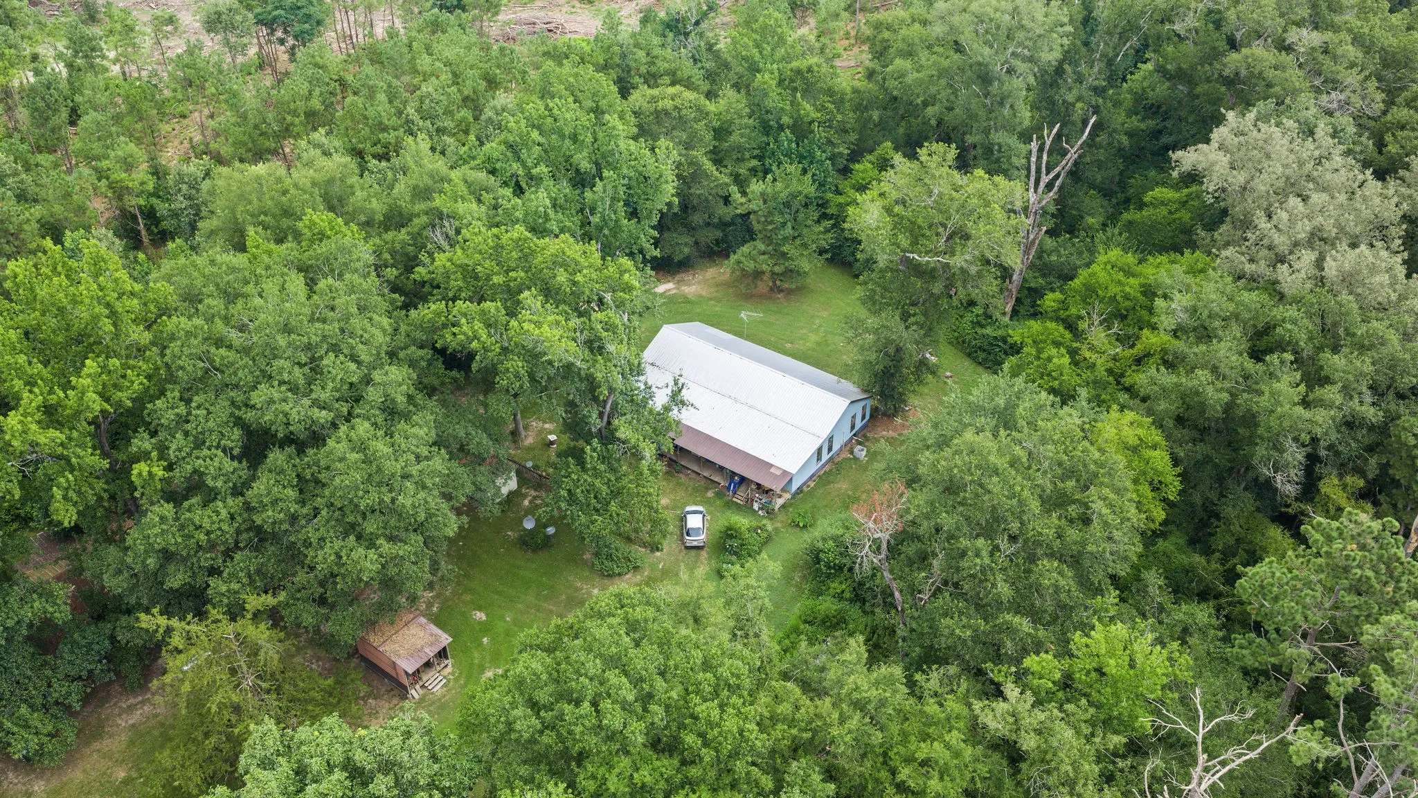 Dwelling on the property. Partially completed.