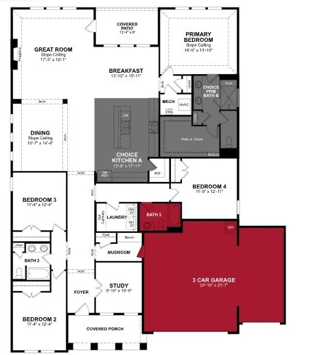 Beazer Homes Heath Golf and Yacht Club Driftwood Floorplan.