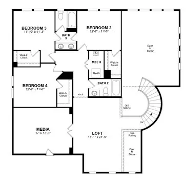 Beazer Homes Heath Golf and Yacht Club Madison Floorplan.