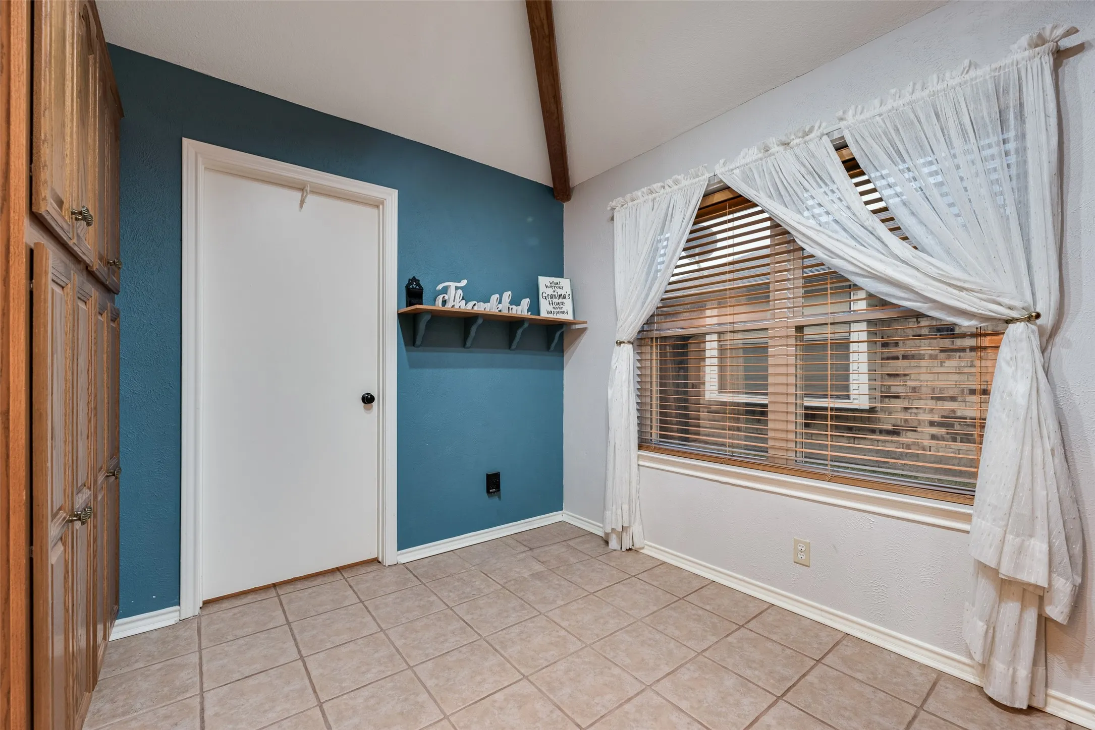 Breakfast area with built in cabinetry