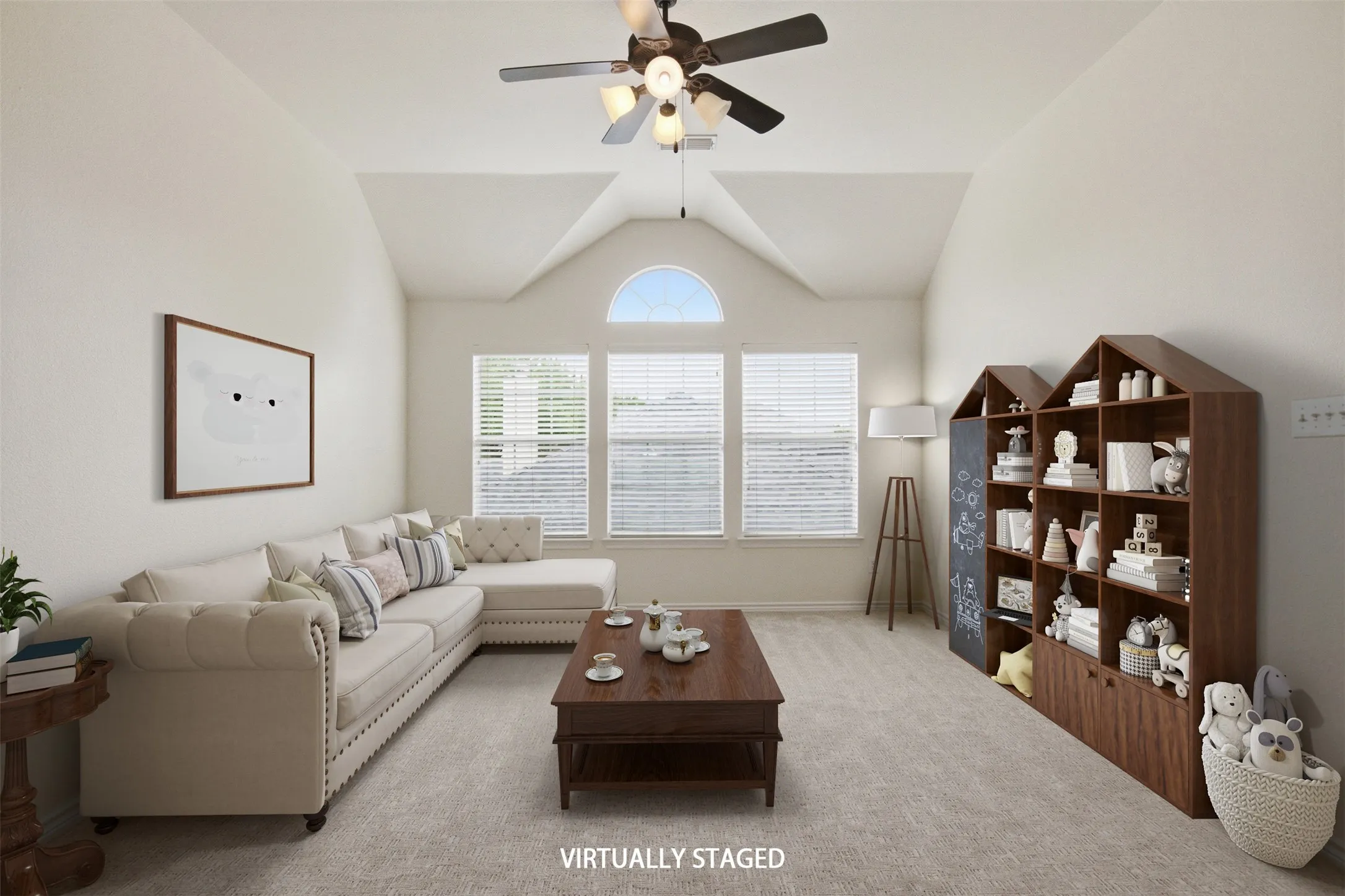 Upstairs game room
