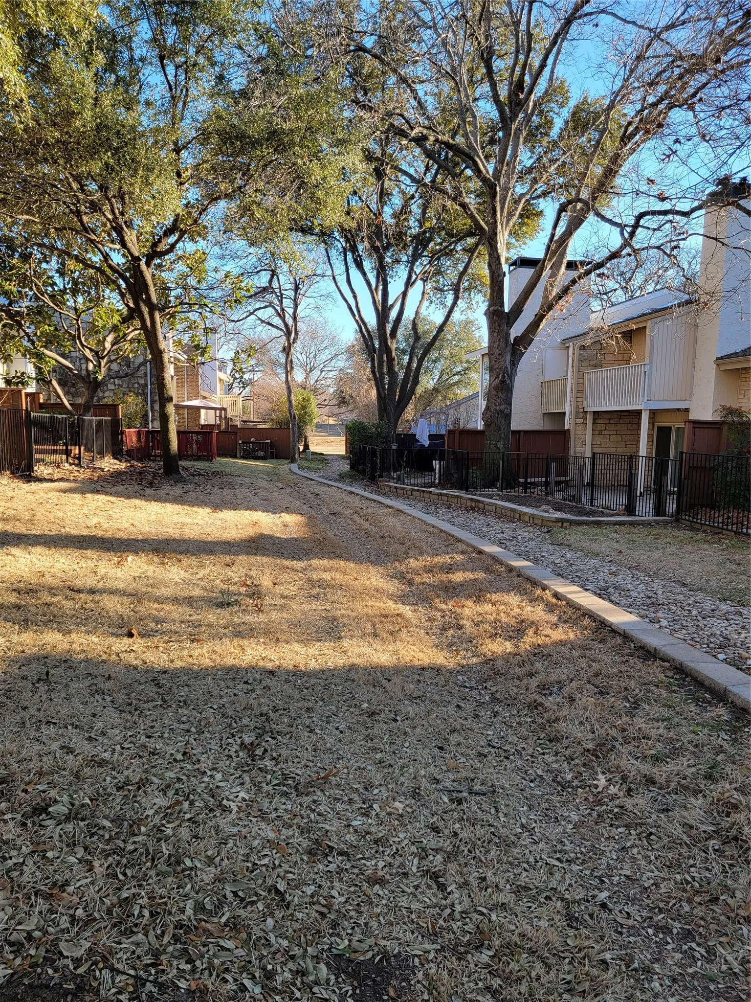Greenbelt behind patio