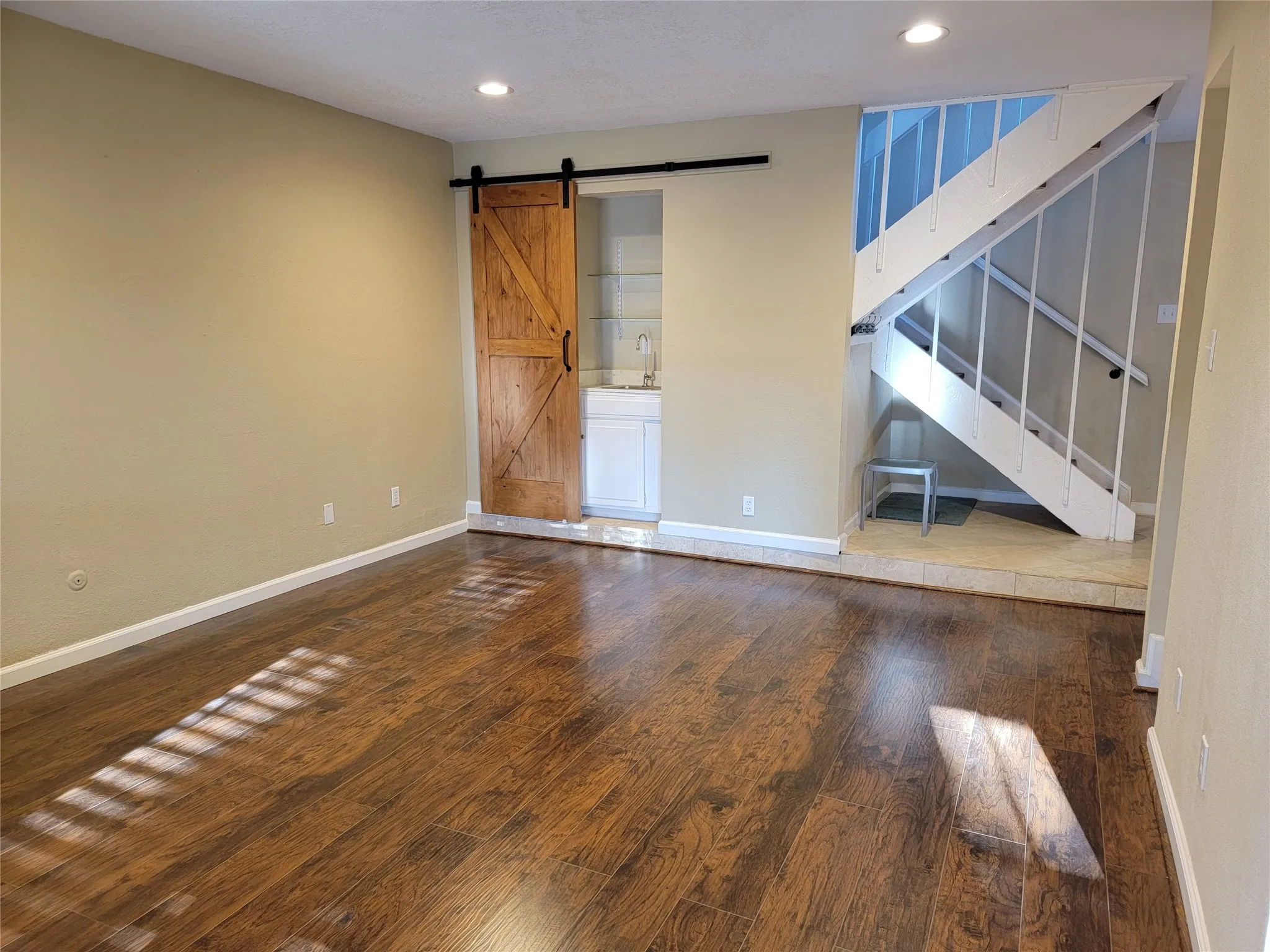 Wet Bar with Barn Door