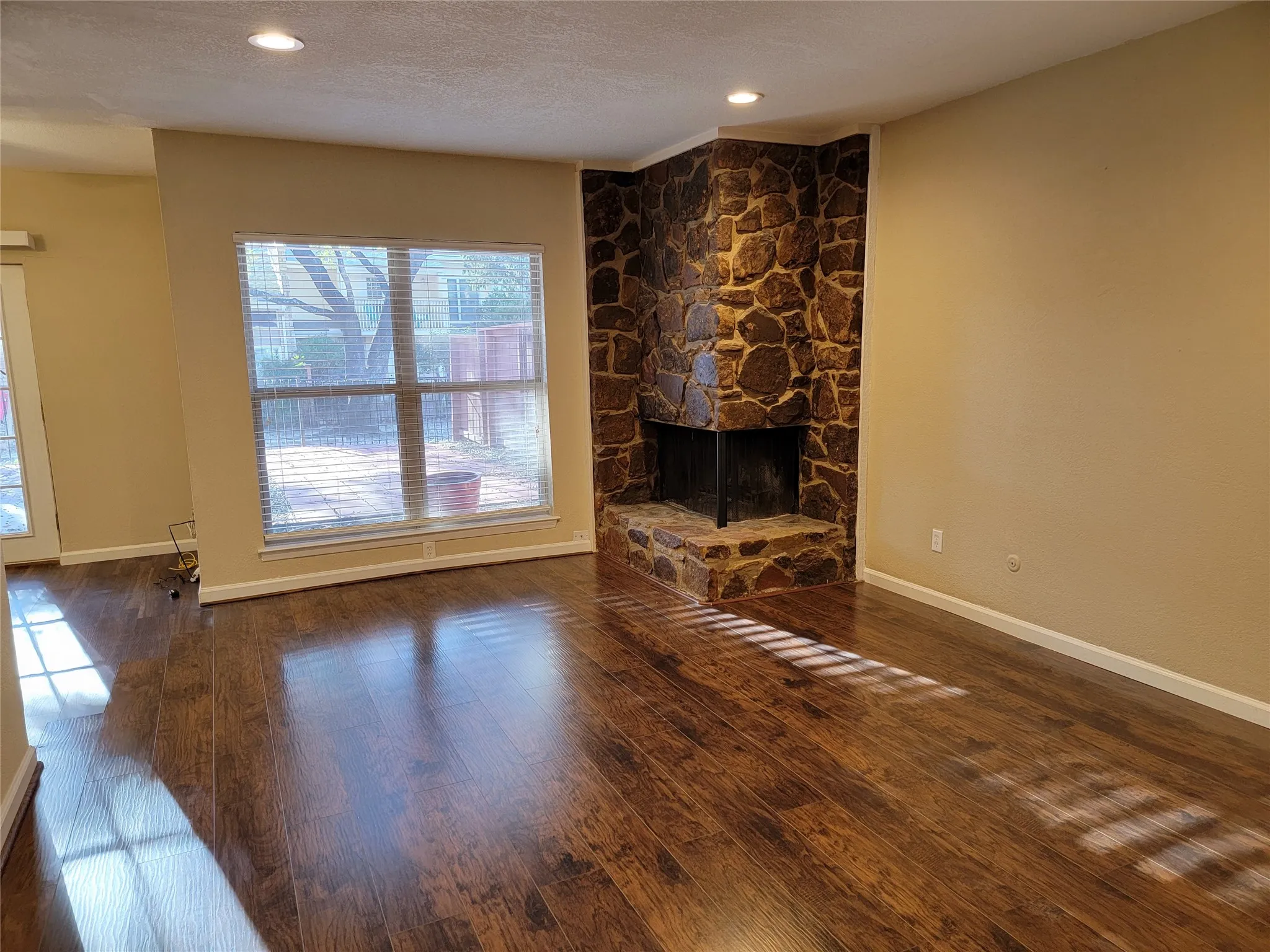 Large Living Room with Wood Burning Fireplace