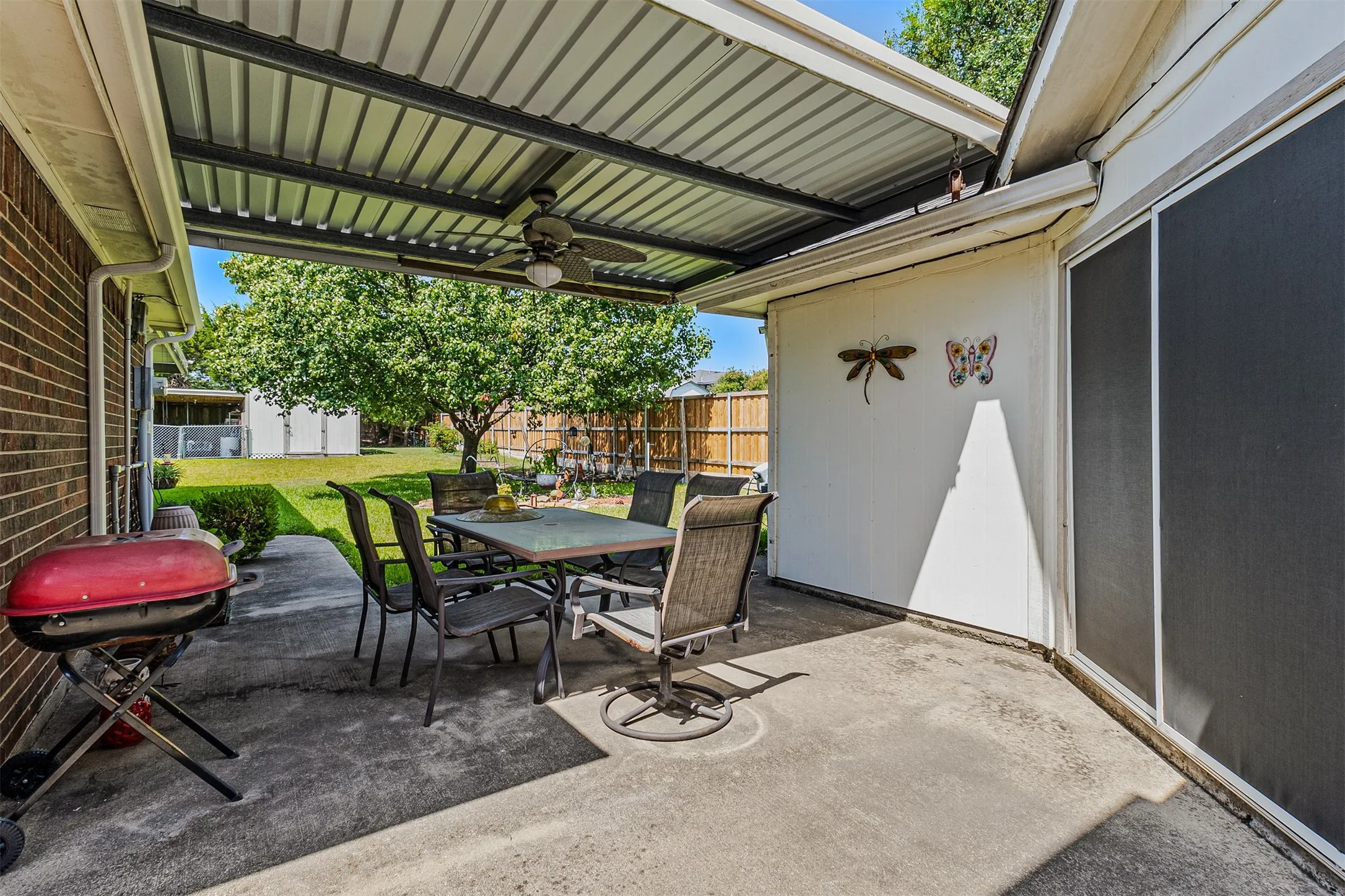 Large covered back porch