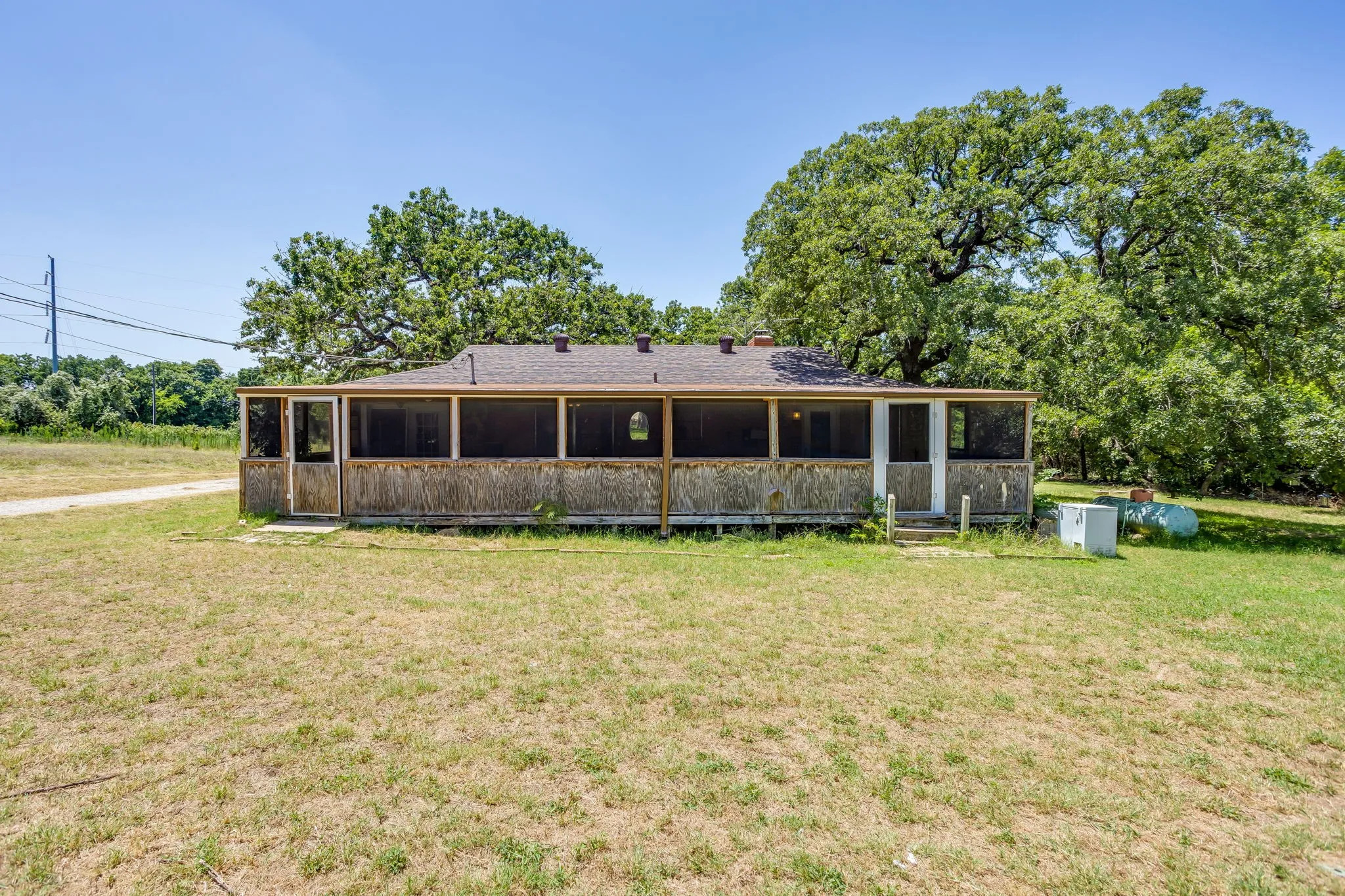 Back of Home/ Screened in Porch