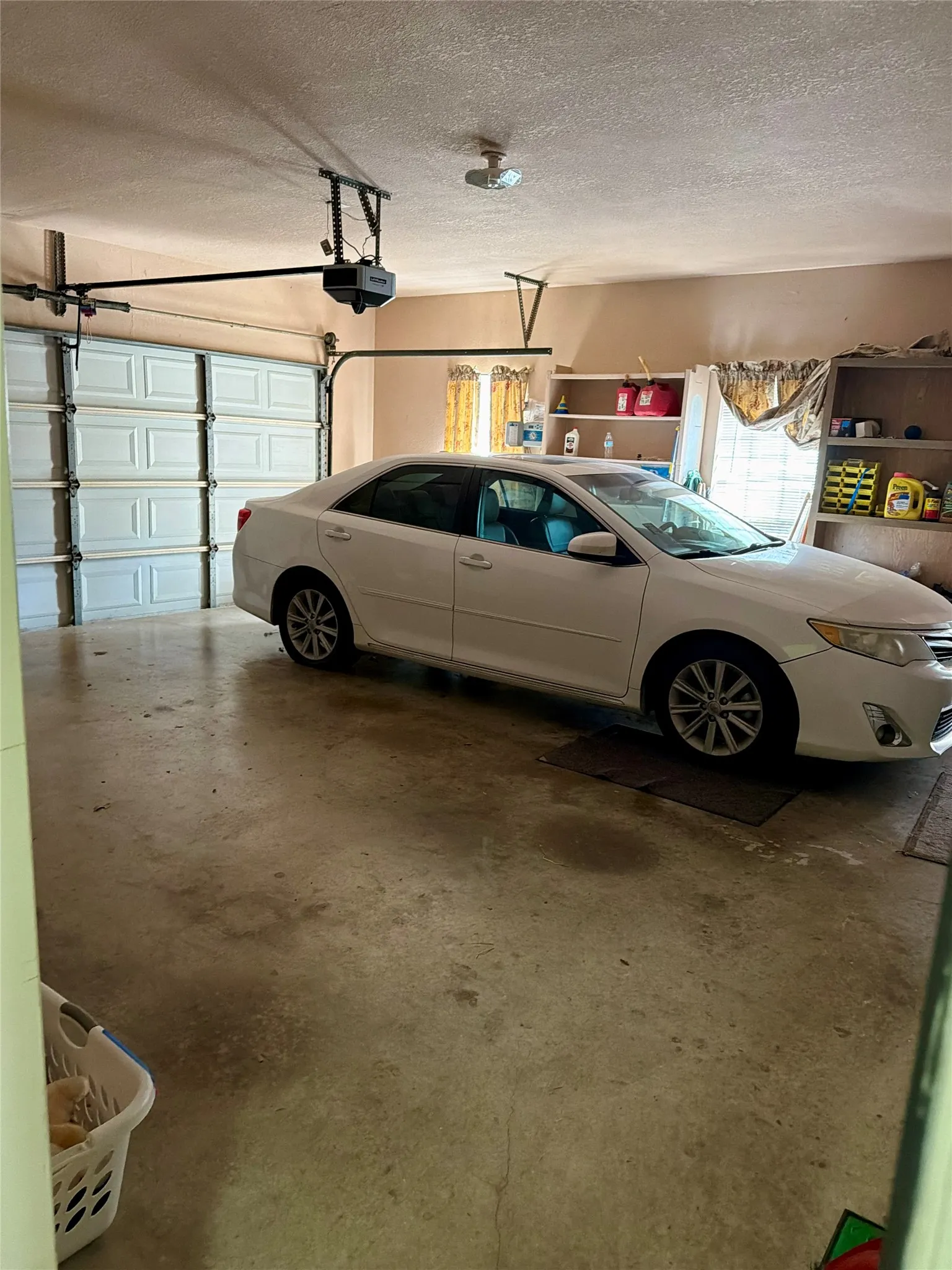 Oversized garage, has a storage closet too