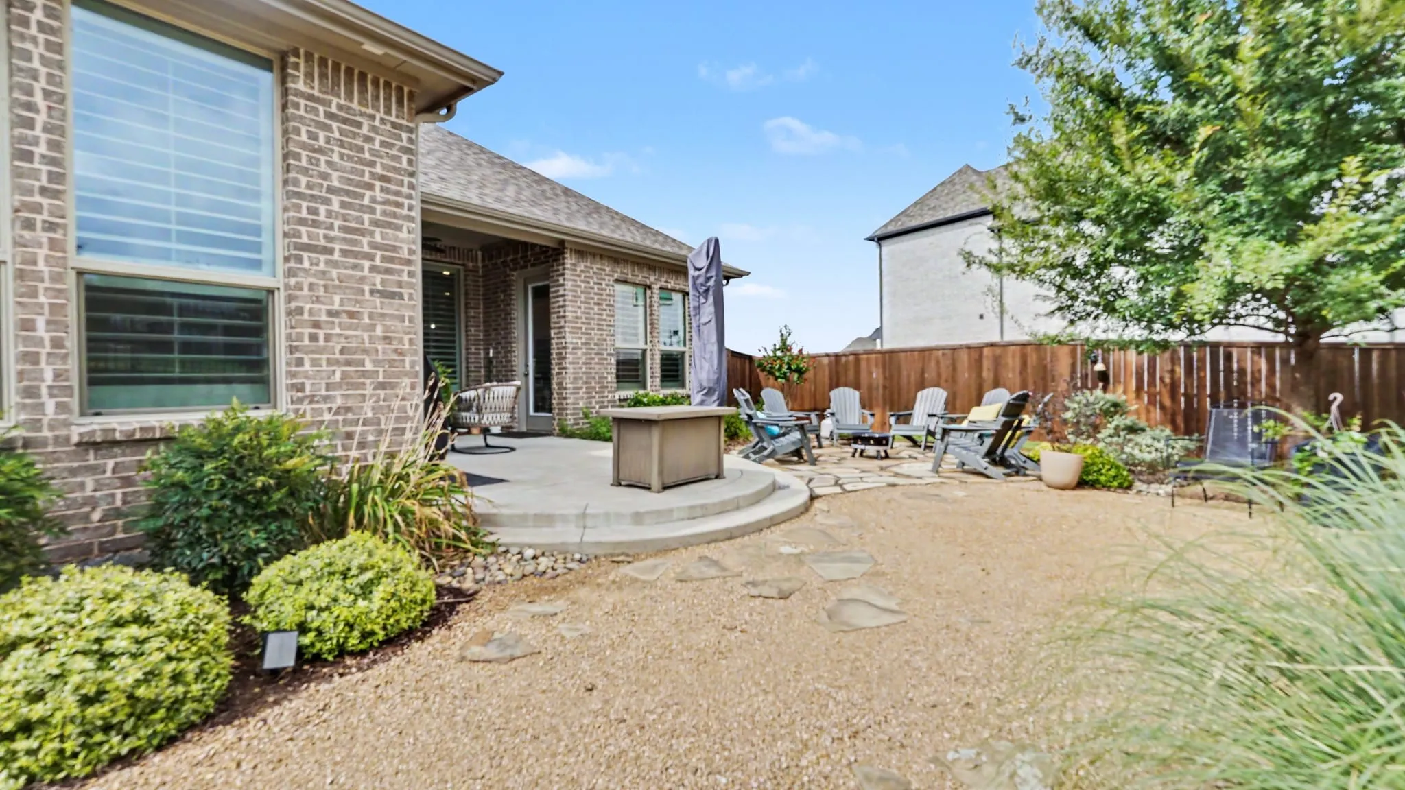 Custom backyard extended patio.