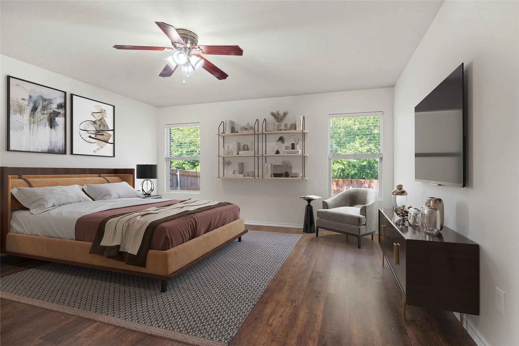 Virtually staged. Furniture and decor digitally added.