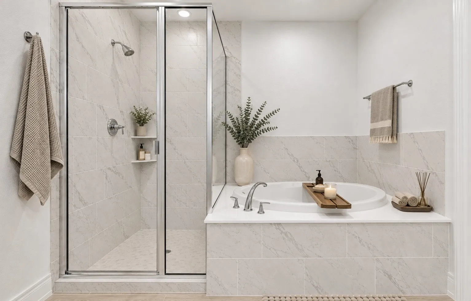 SEPARATE SHOWER AND BATH - Virtually enhanced
