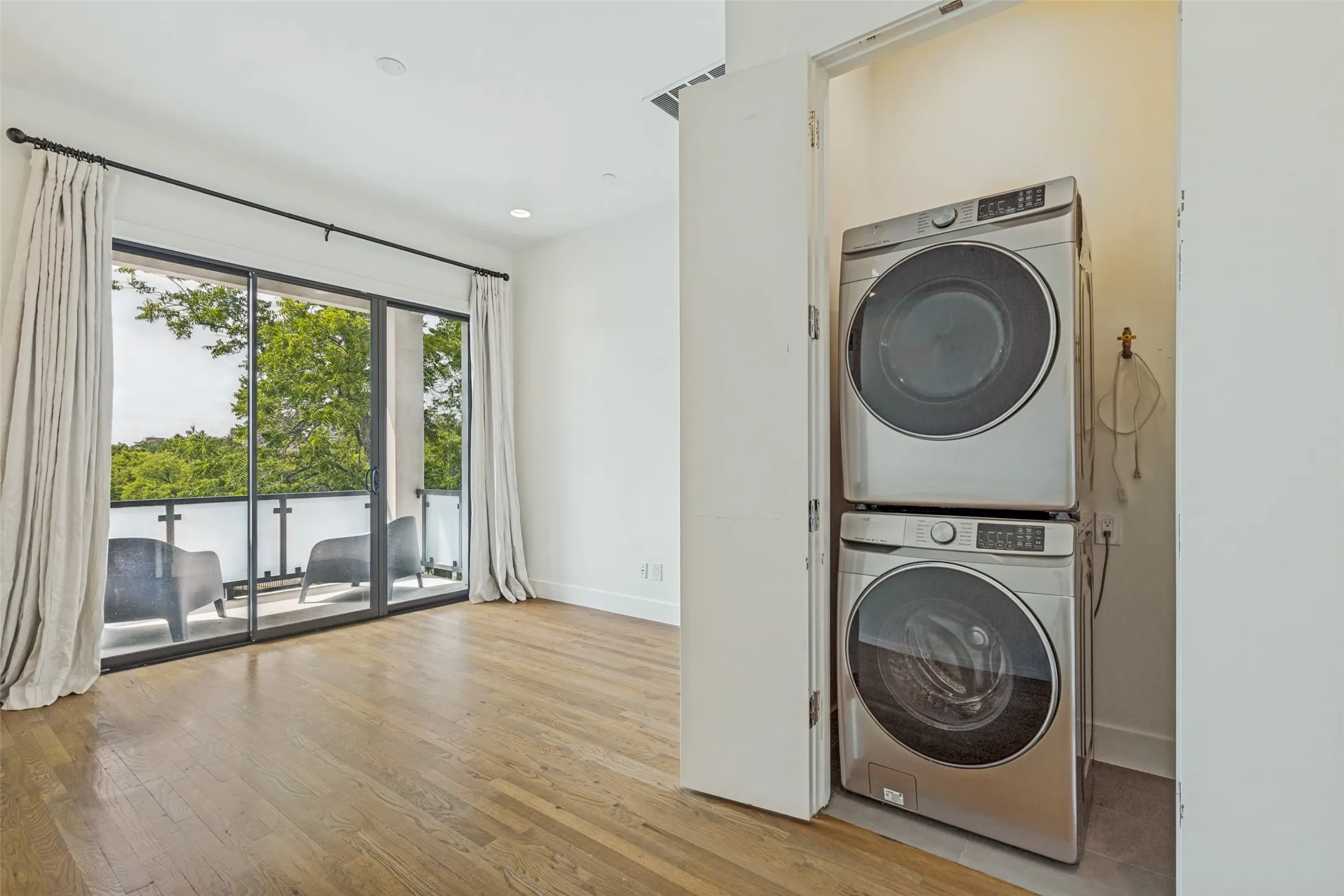 Hardwood-style flooring throughout
