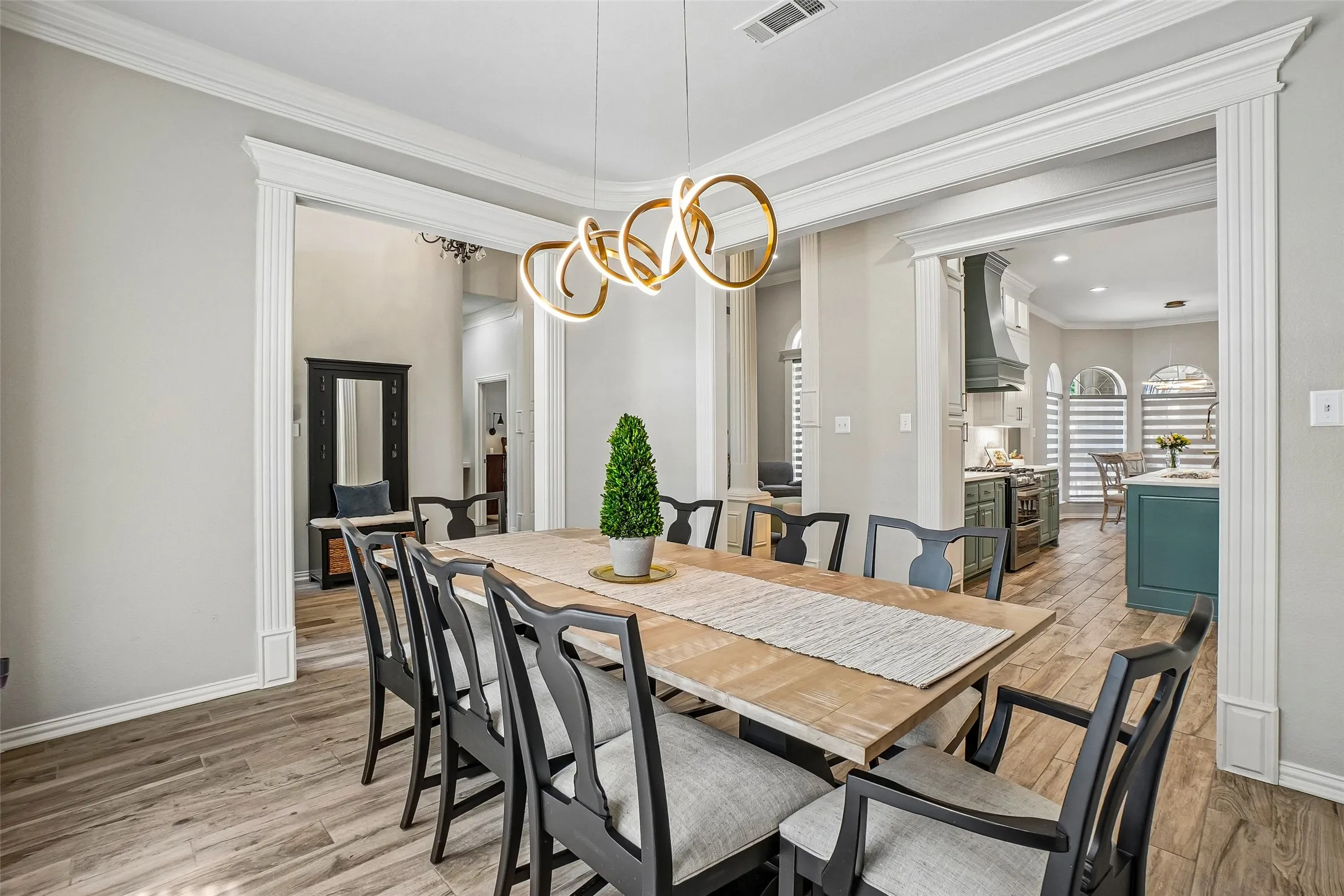 Dining area is off entry and has easy access to the gourmet kitchen
