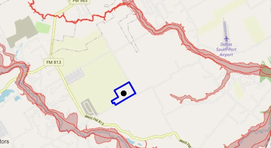 Flood Zone Map. Indicating the property's location relative to designated flood areas