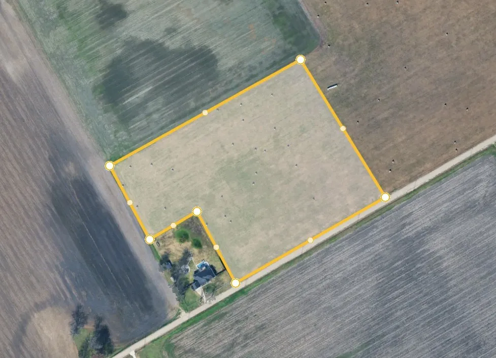 Three to ten acres available for sale.