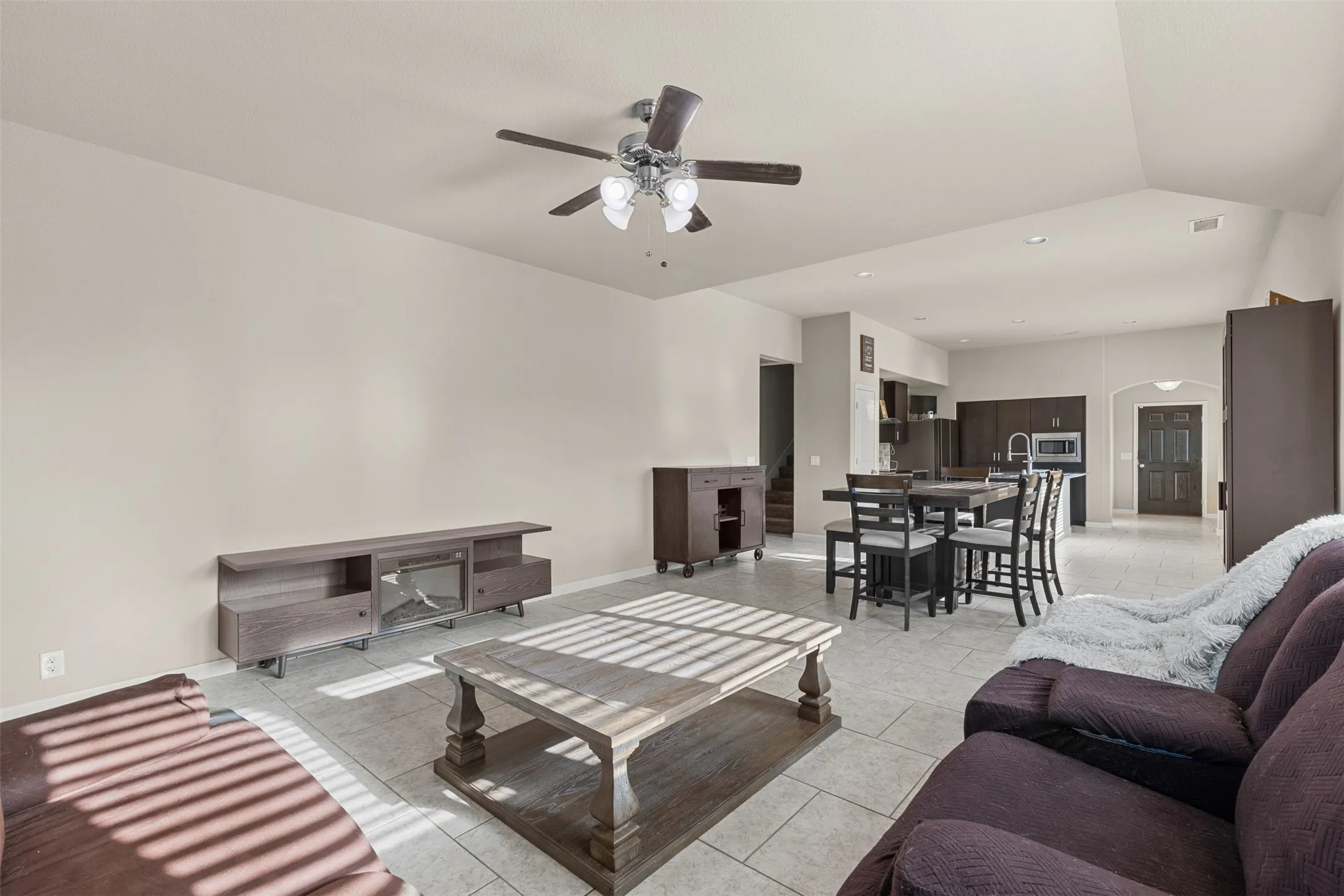 Open concept living/dining/kitchen