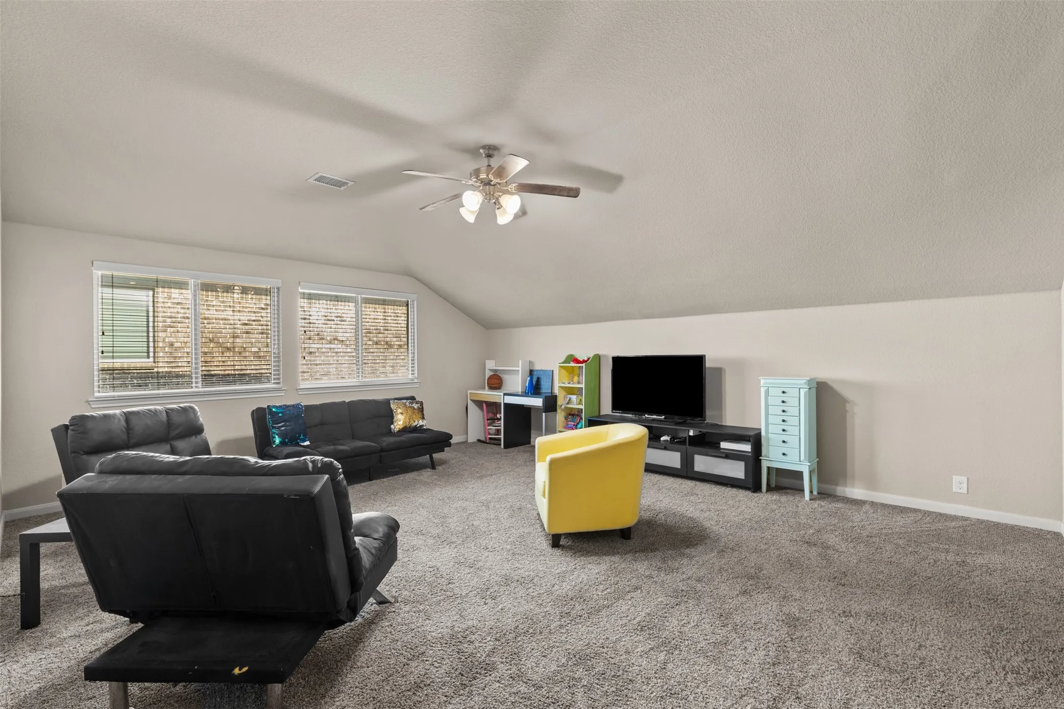 Upstairs game room or secondary living space