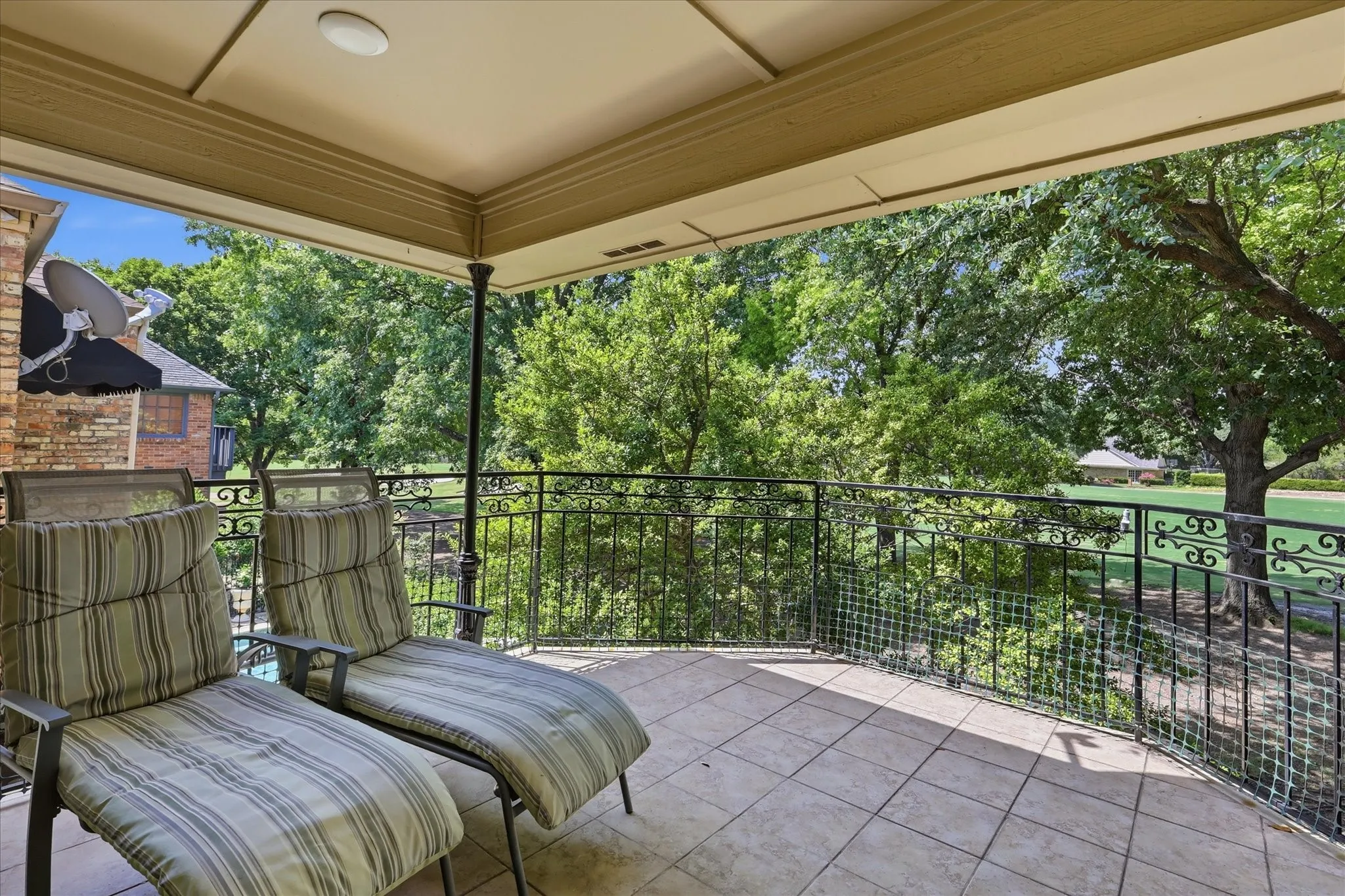 balcony off of primary. view of golf course.