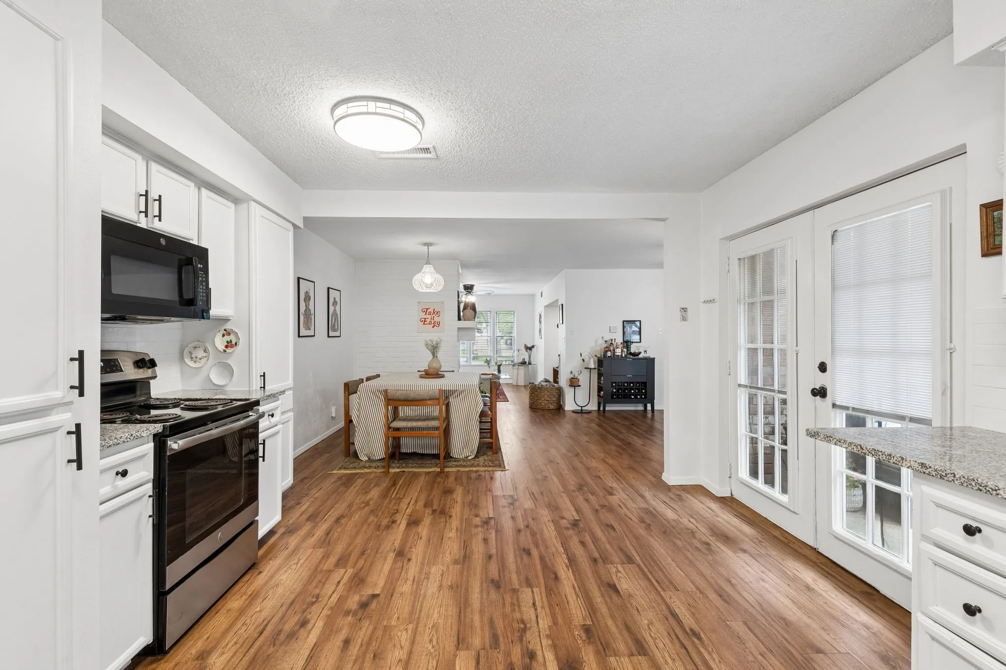Open floor plan provides a natural flow.