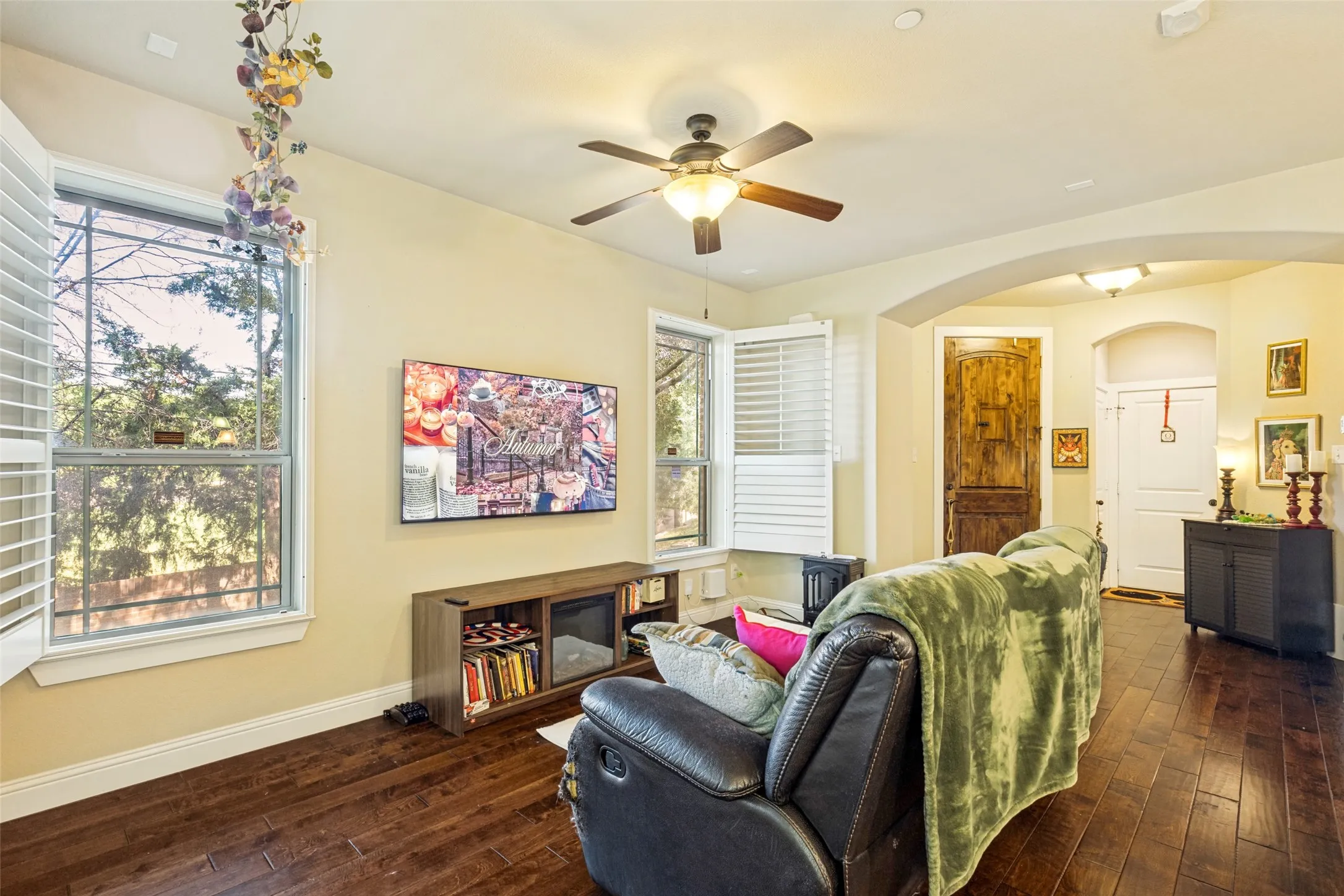 Open floorplan with beautiful floors