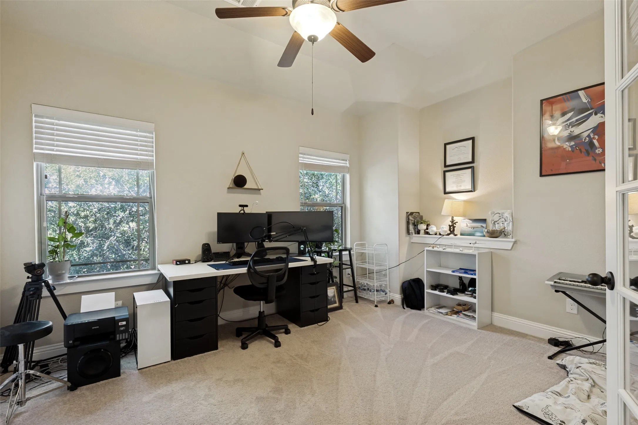 Bedroom #3 currently used as an office