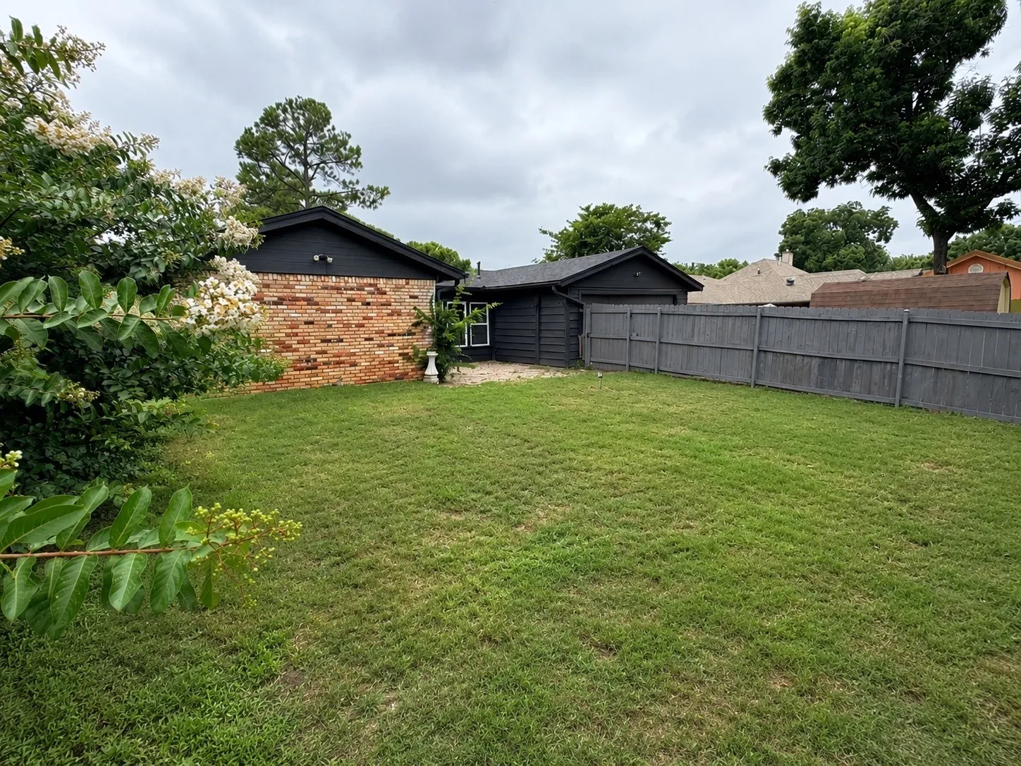 Plenty of space for gardening or a play place.