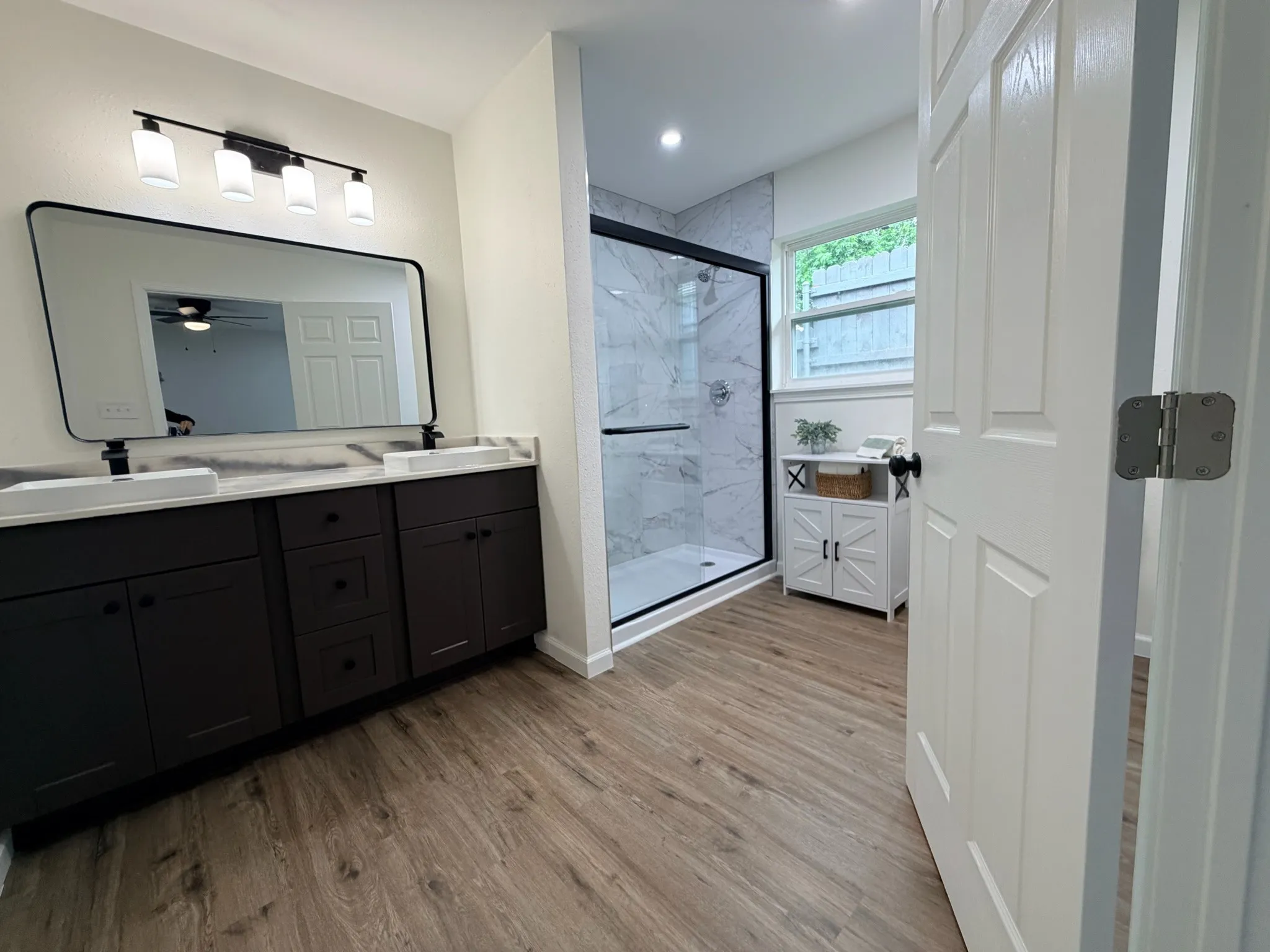 Primary en suite has been fully reimagined.