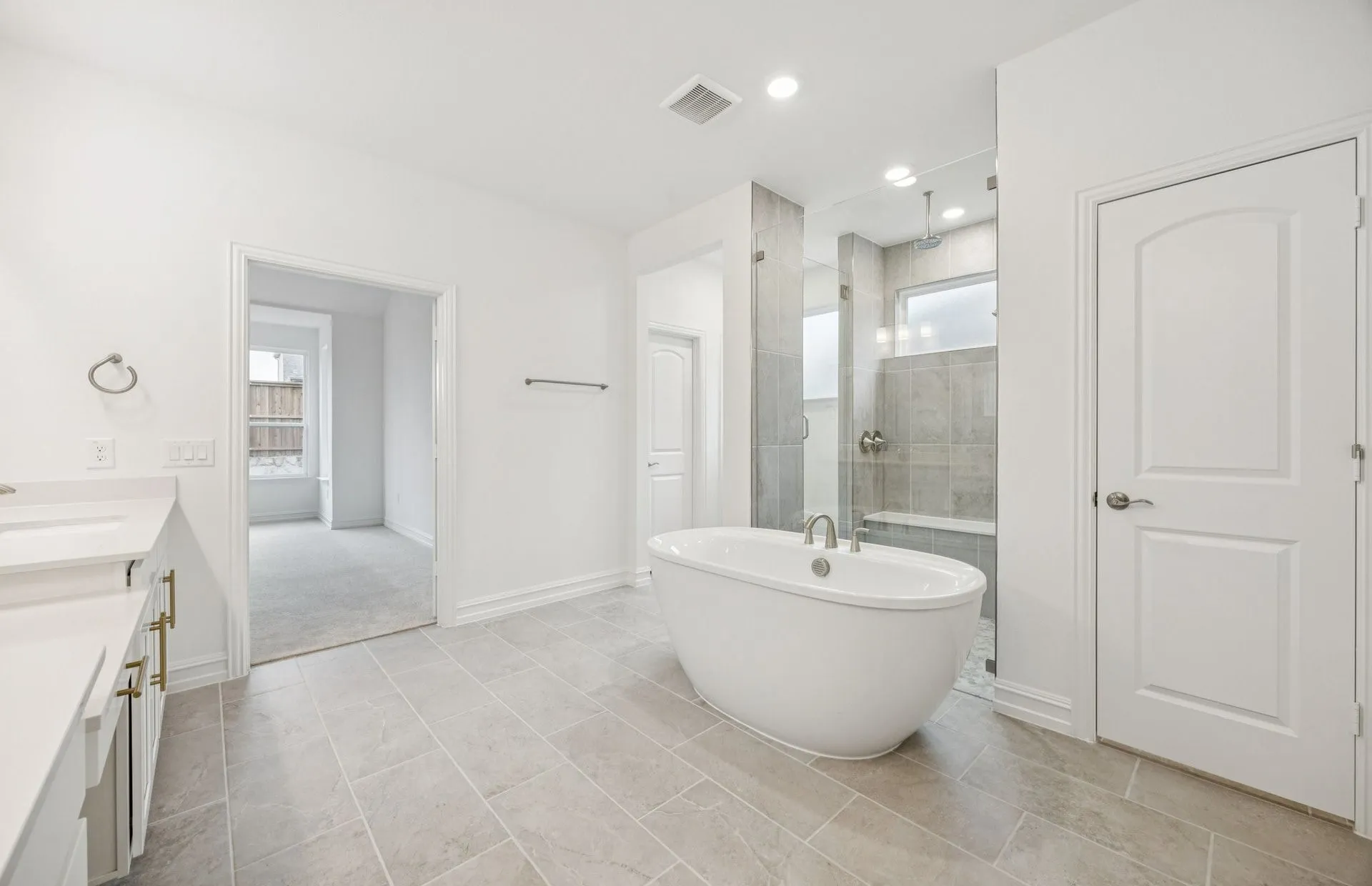 *Model Representation - Owner's private bath with double vanity