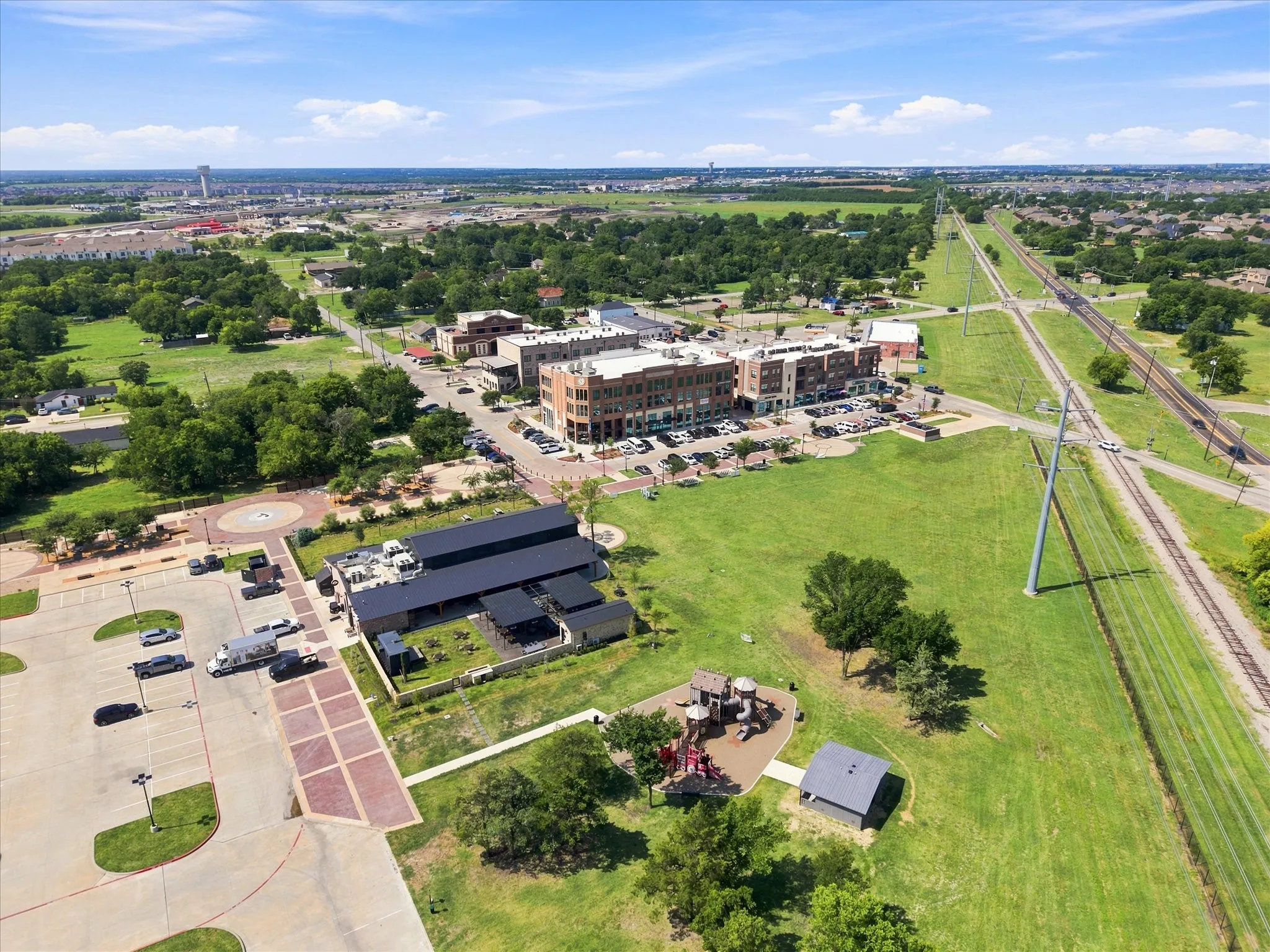 Overview of downtown Fate