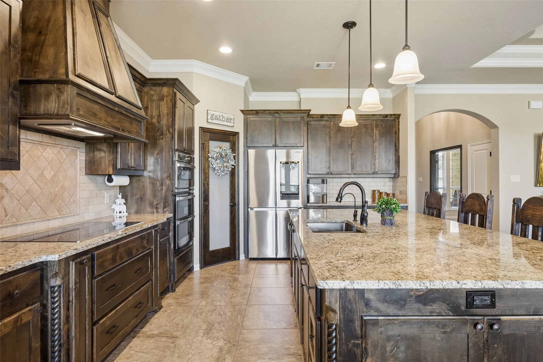 Gorgeous natural wood cabinets
