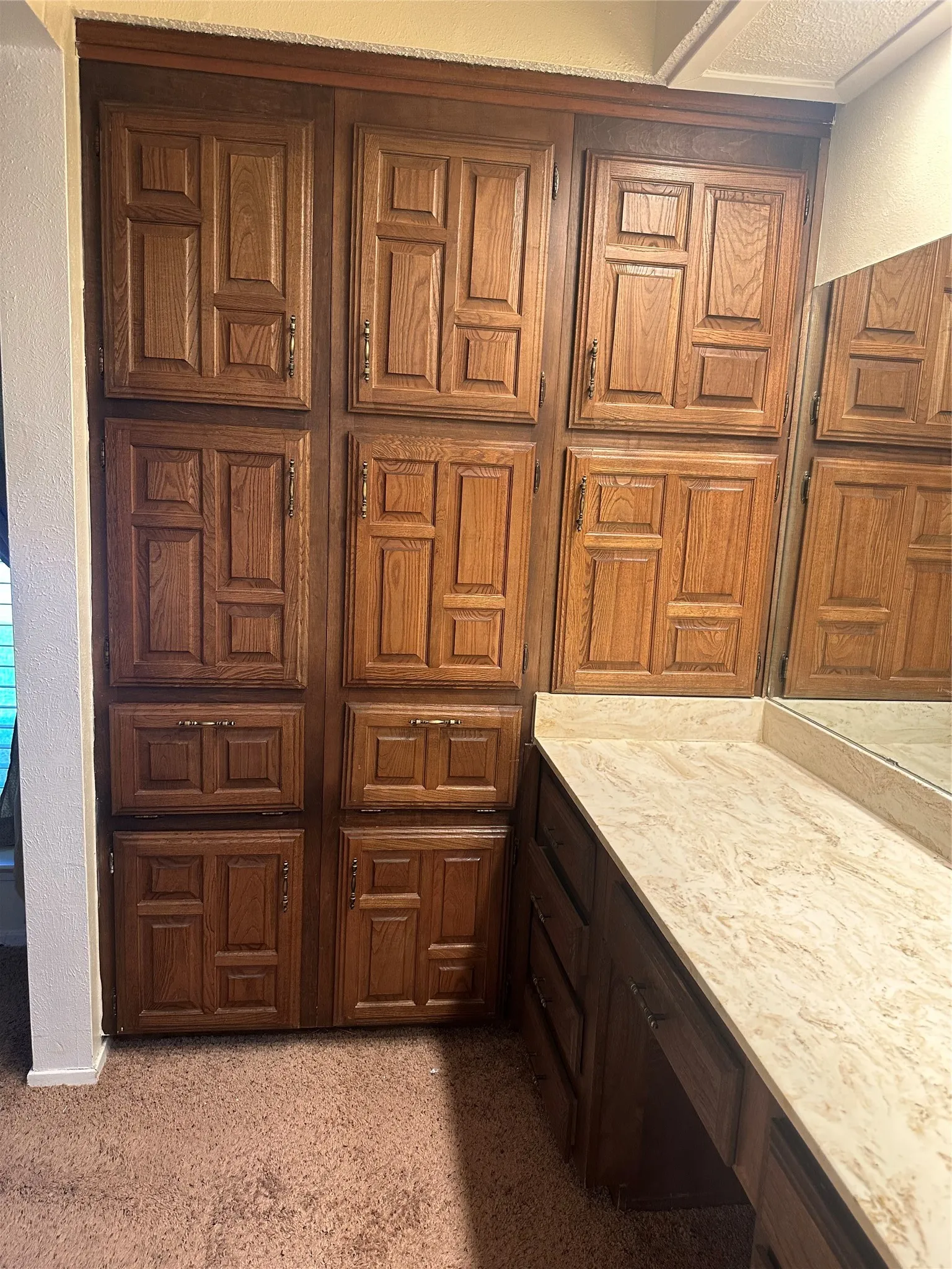 storage in main bathroom area