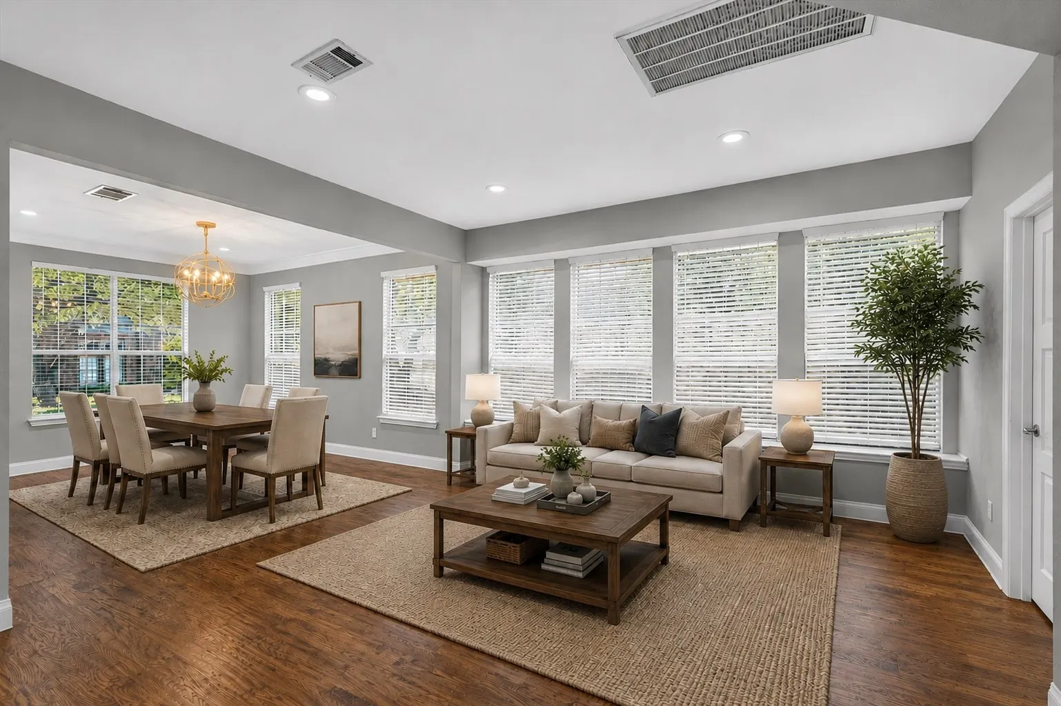 Second living room off the side of dining
