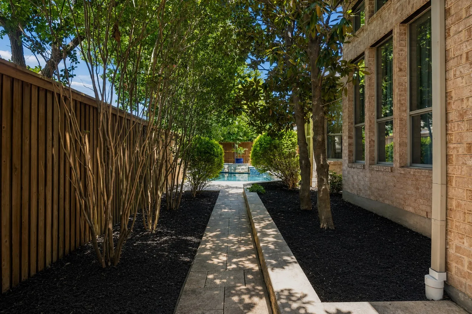 Path to the pool feels reminiscent of a Costa Rican resort