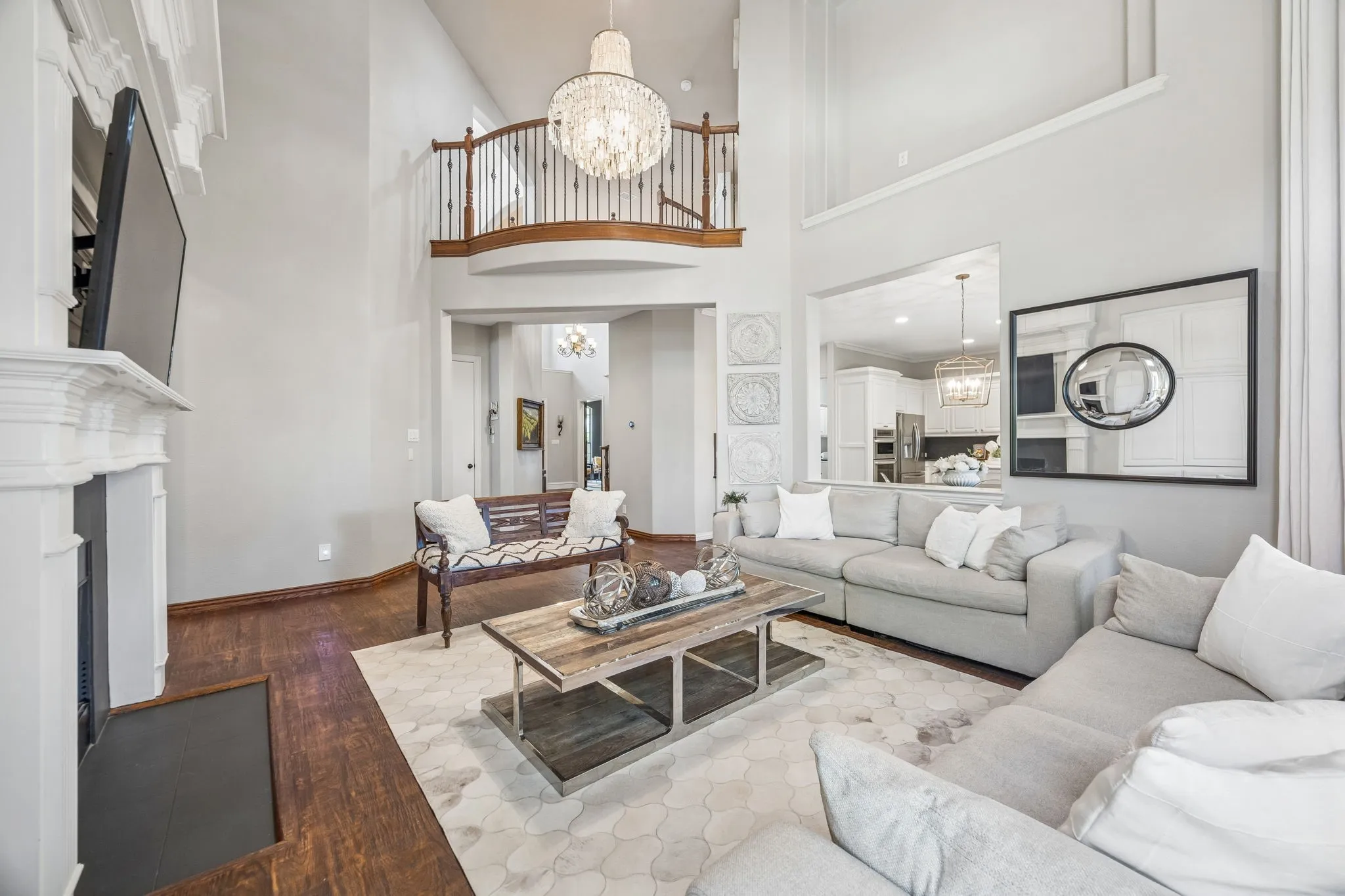 Balcony overlooking main living room