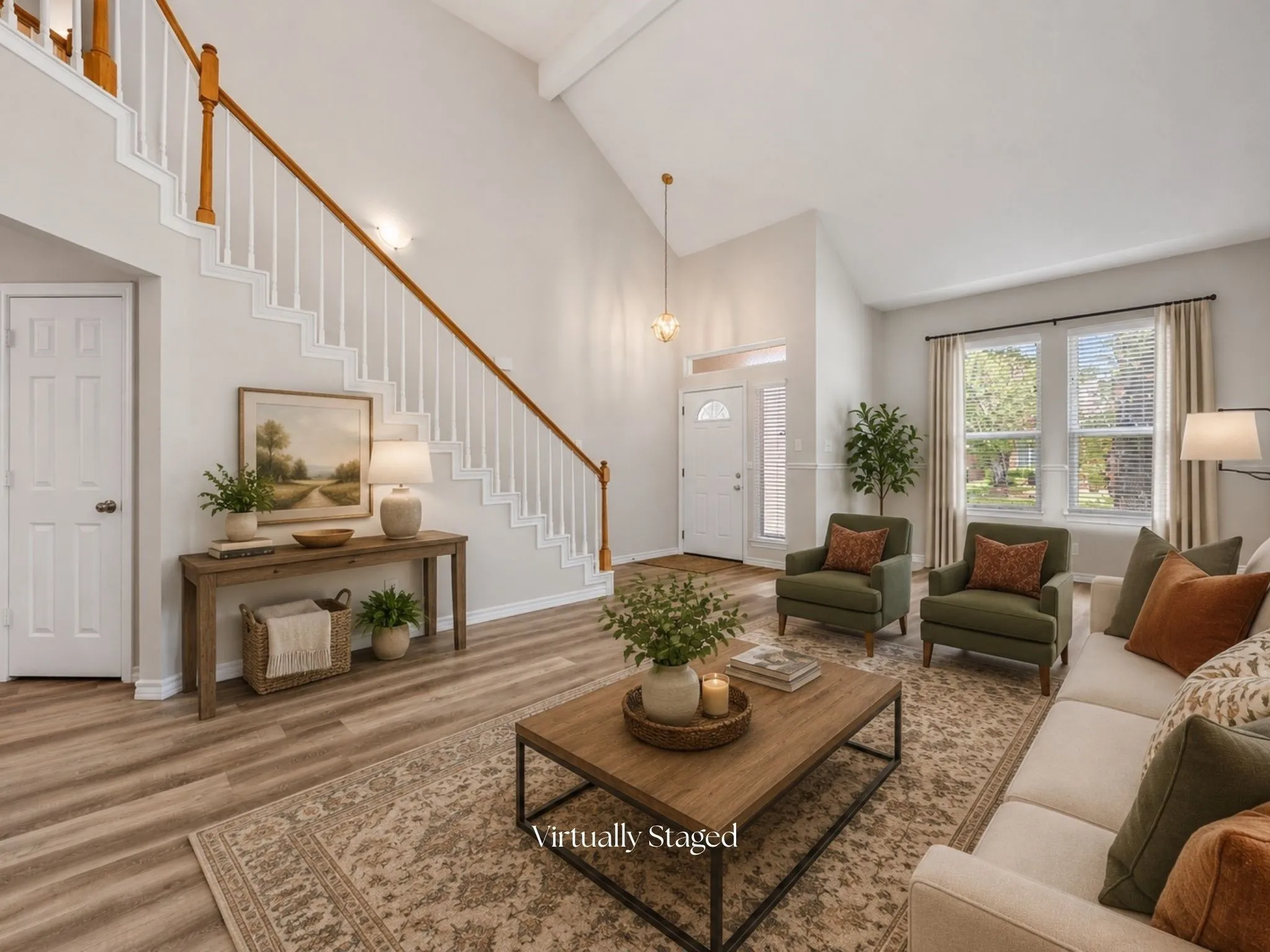 Virtually Staged Living Room