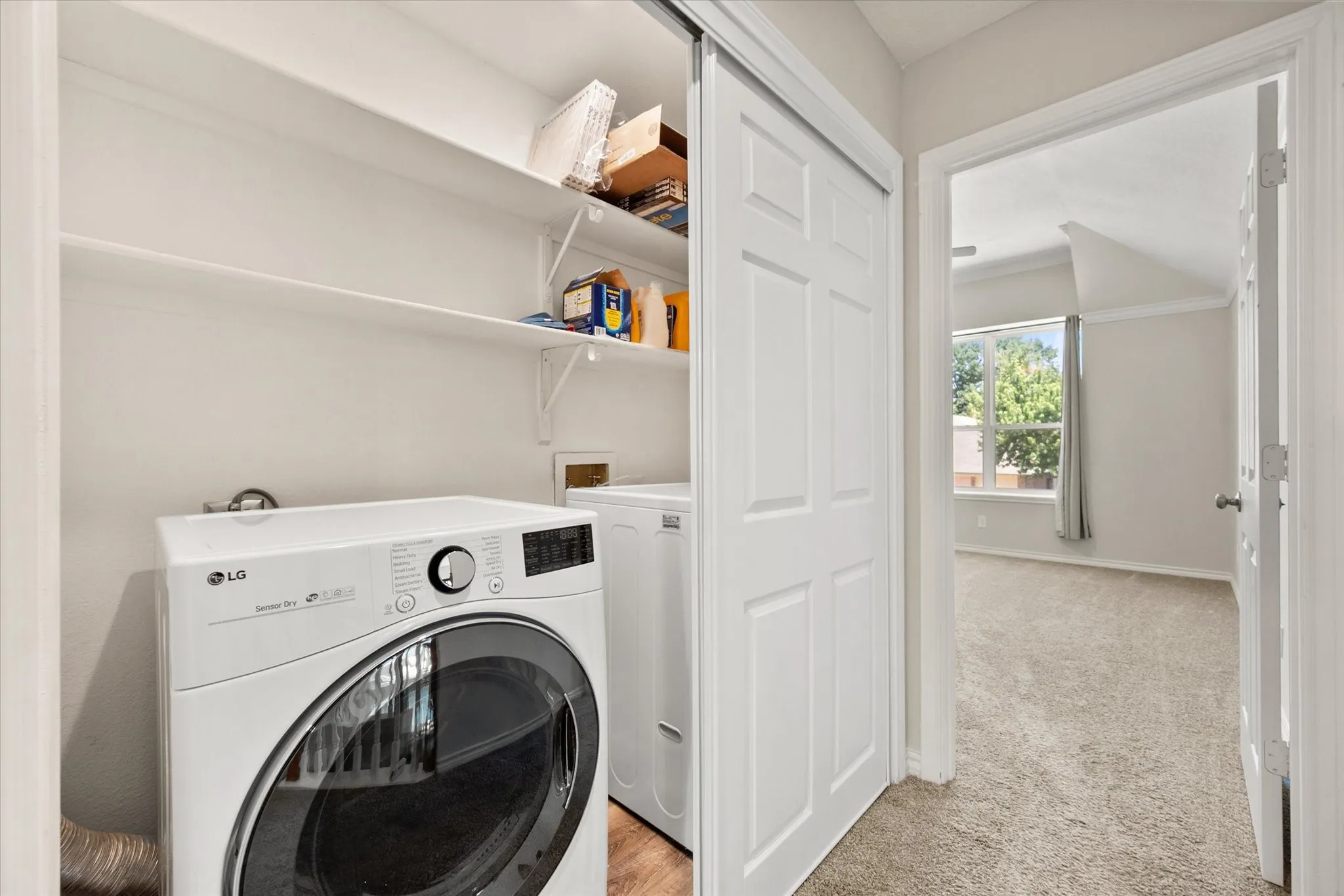 Laundry on 2nd floor with bedrooms!