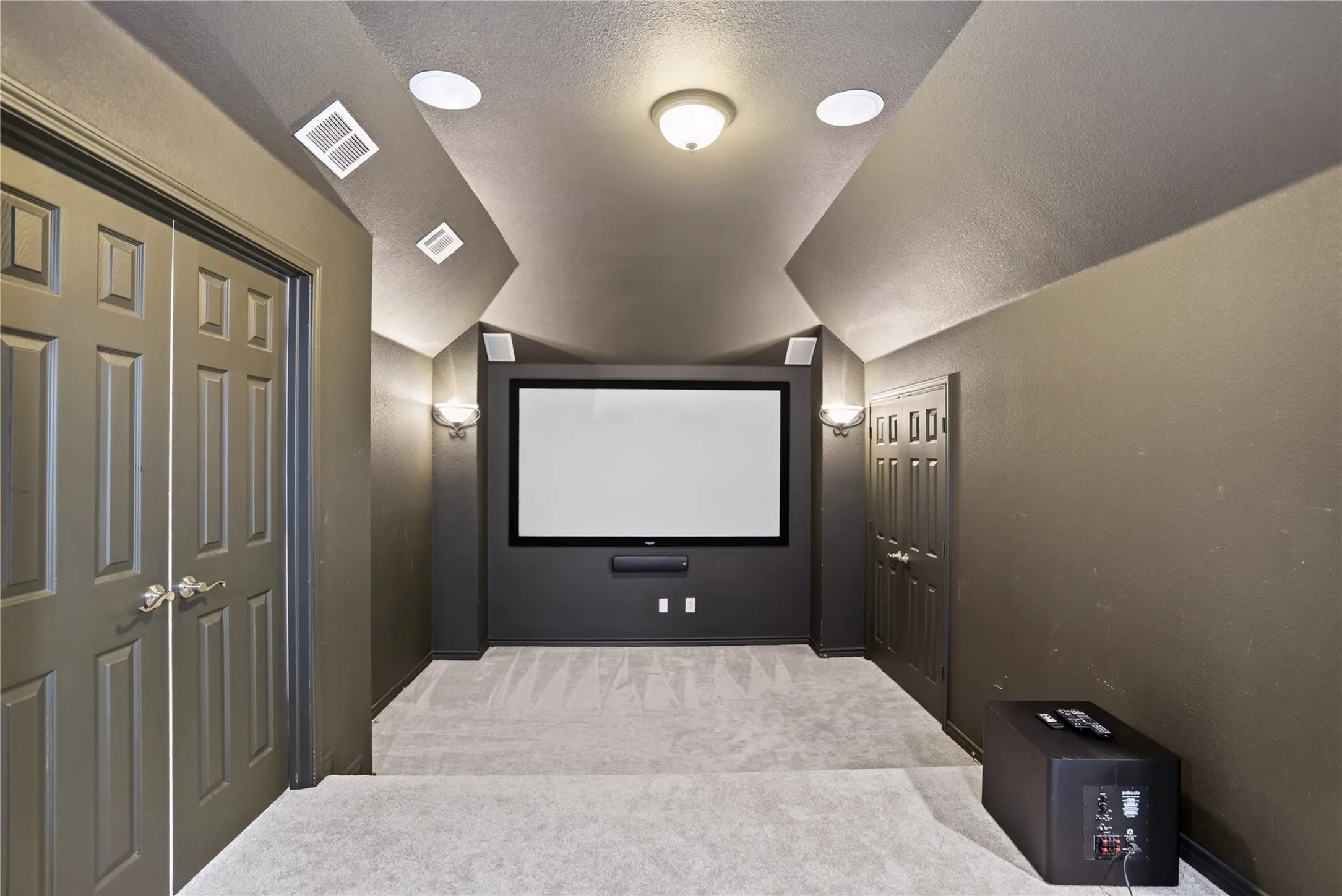 Enjoy your movie nights in your own home theater comes with large screen and surround sound system with built in speakers.