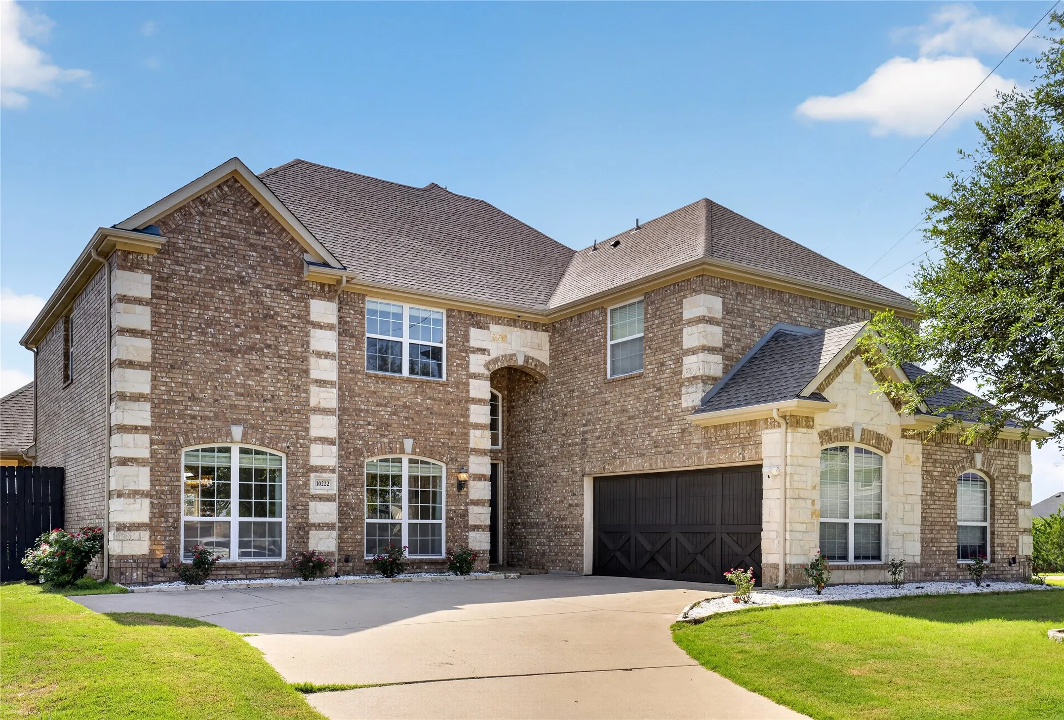 Another view of the beautiful brick and stone
Front elevation