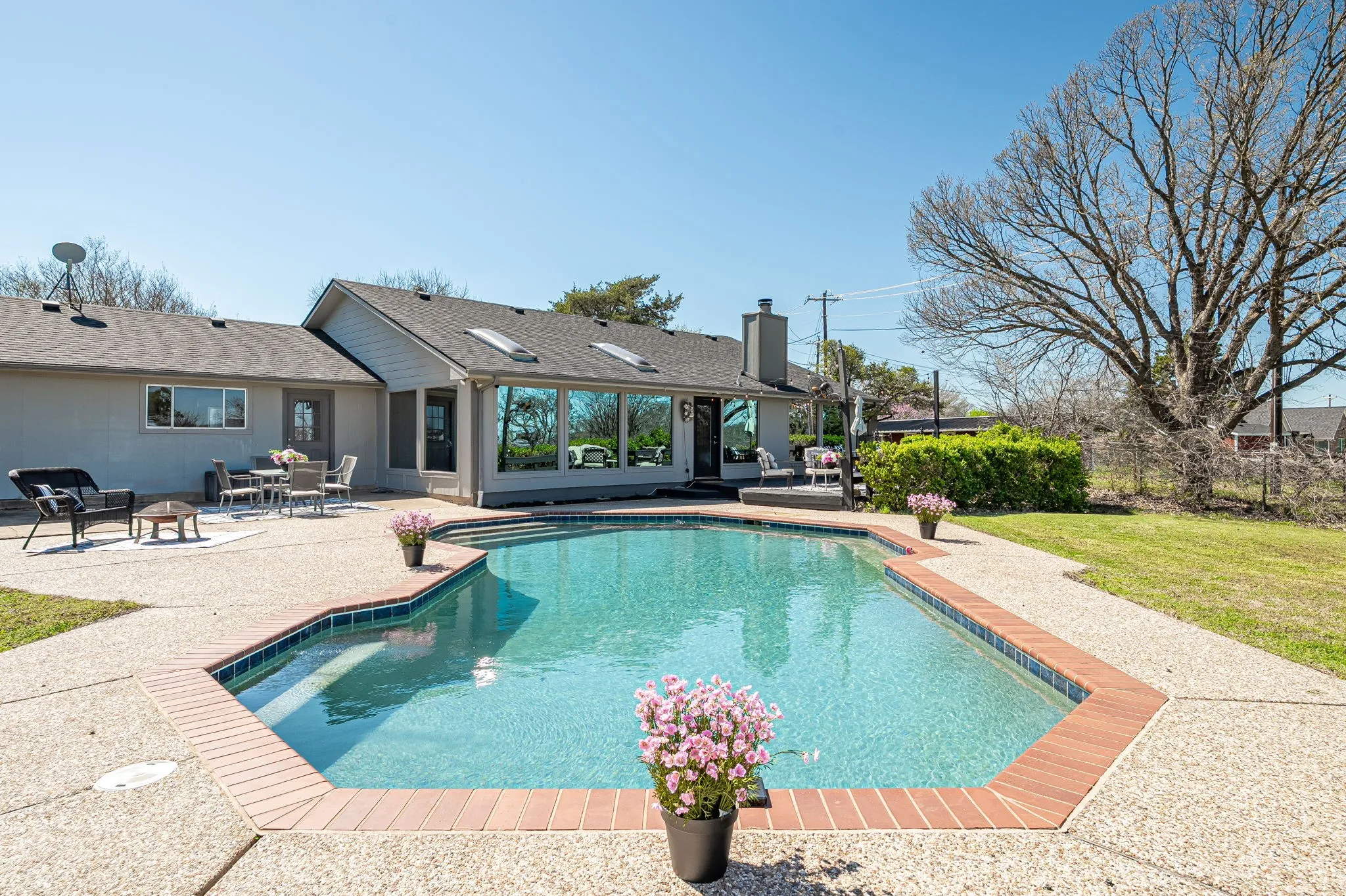 Newly resurfaced pool