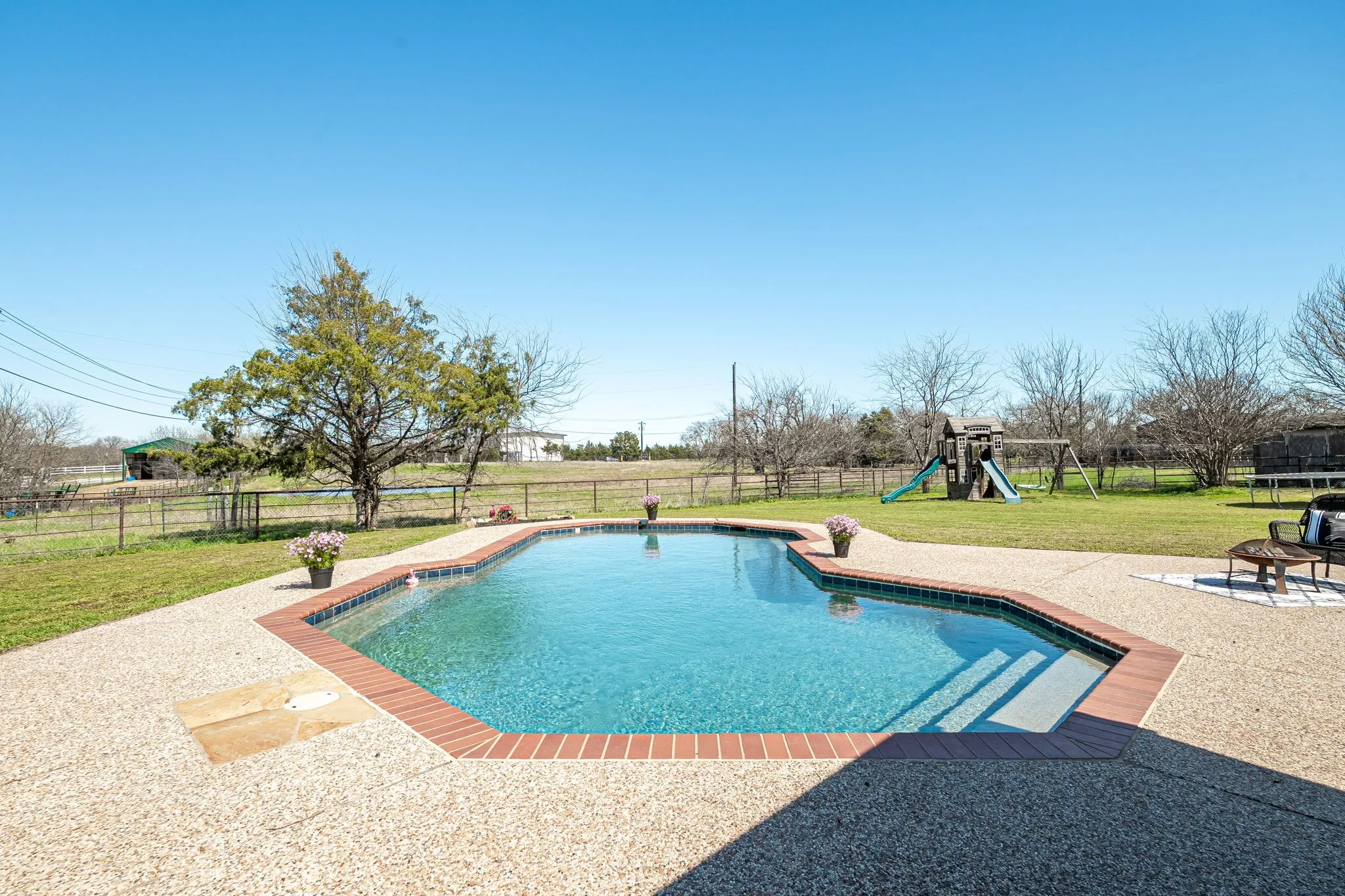 Newly resurfaced pool